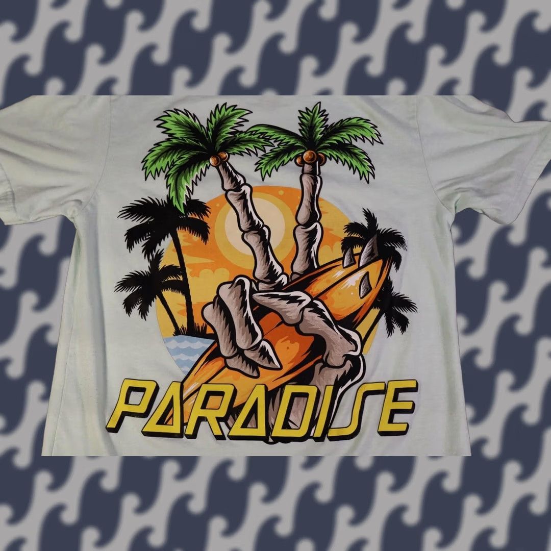 Paradise GSTR Shirt Men Small Green Paradise Surf Skull Paraside Shirt Mens S Green Skull Beach 90s? Size US S / EU 44-46 / 1 - 1 Thumbnail