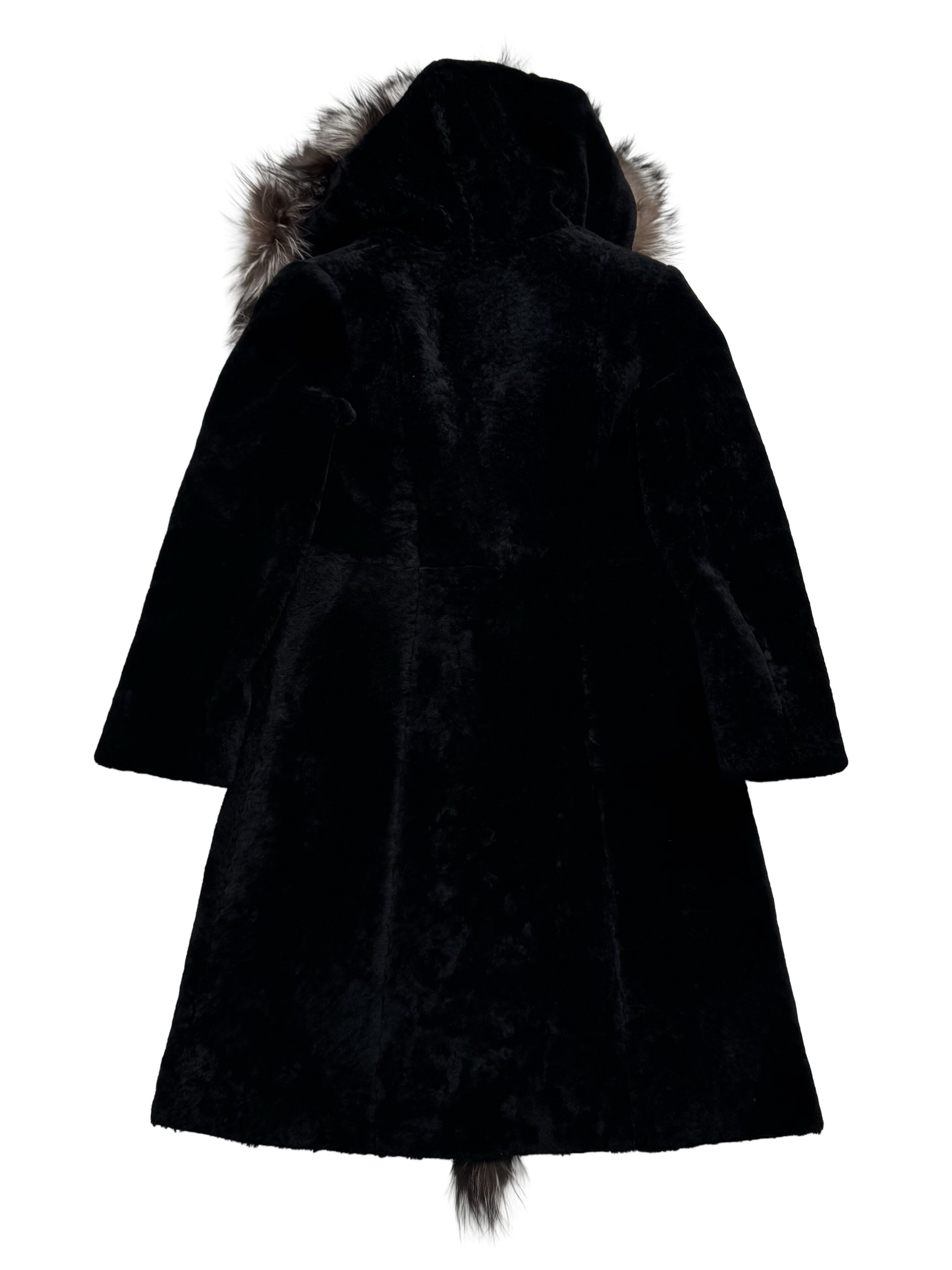Vintage Vintage Real Lambskin Hooded Coat Size L / US 10 / IT 46 - 13 Thumbnail