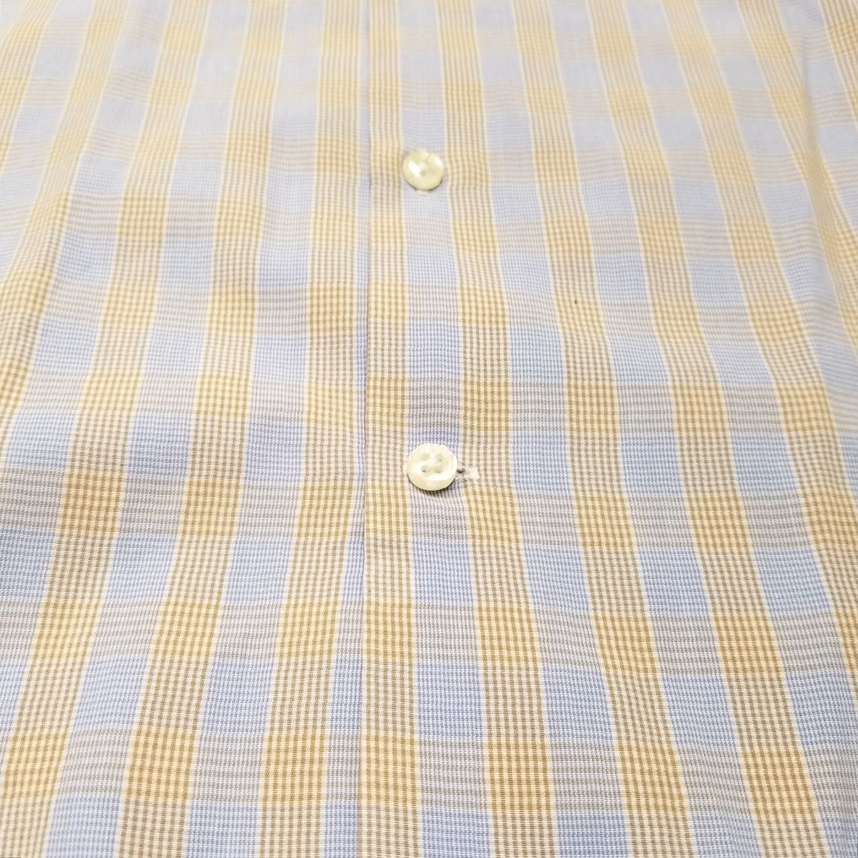 Peter Millar VINTAGE Peter Millar Button-Down Shirt Men L Blue Brown Microcheck Dress Casual FLAW Size US L / EU 52-54 / 3 - 4 Thumbnail