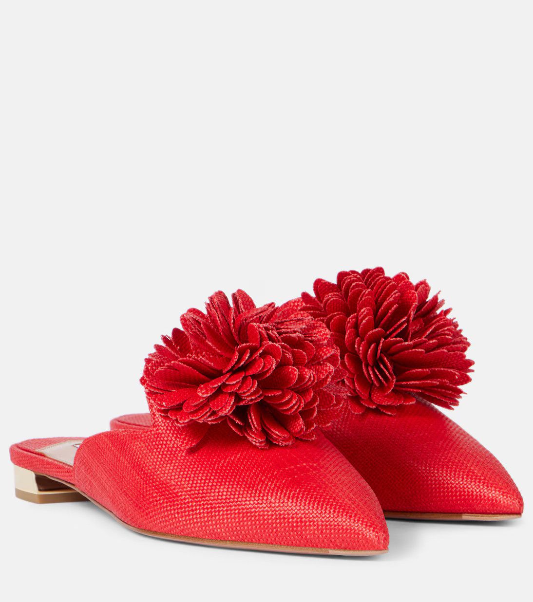 Aquazzura o1y0625 Flat Mules in Red Size US 5 / IT 35 - 1 Thumbnail