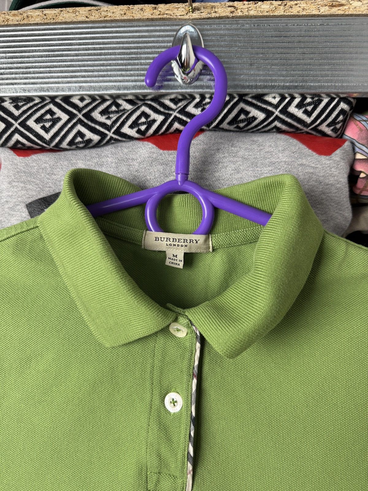 Burberry Vintage Green Burberry Polo Tee Size M / US 6-8 / IT 42-44 - 8 Thumbnail