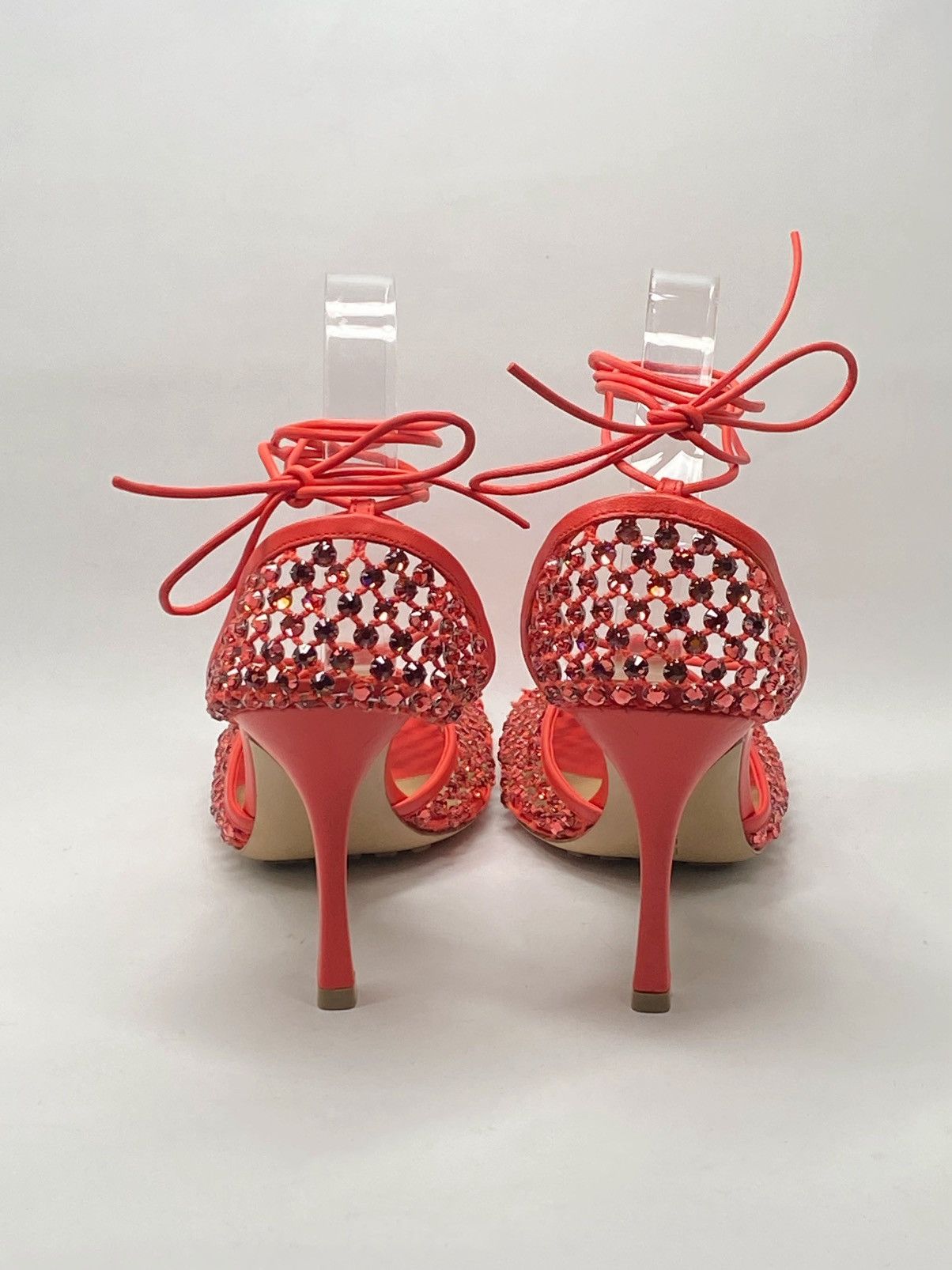 Bottega Veneta Bottega Veneta Stretch Embellished Ankle Tie Pumps size 39.5 Size US 9.5 / IT 39.5 - 6 Thumbnail