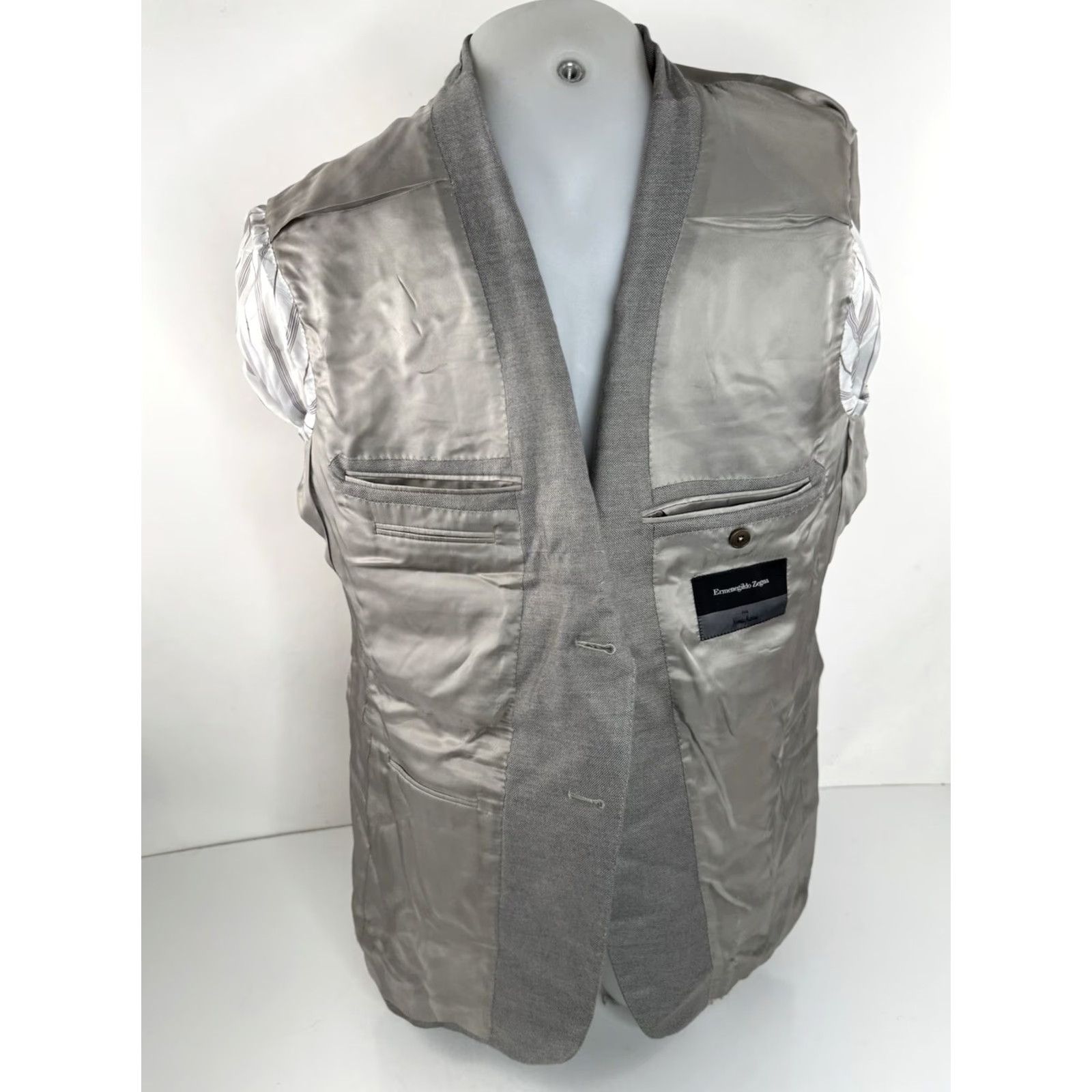 Ermenegildo Zegna ERMENEGILDO ZEGNA Blazer Jacket Men 42 Gray Cashmere Silk Blend EU 52 / US 42 Blazer Jacket Mens B2 Size 42R - 5 Thumbnail