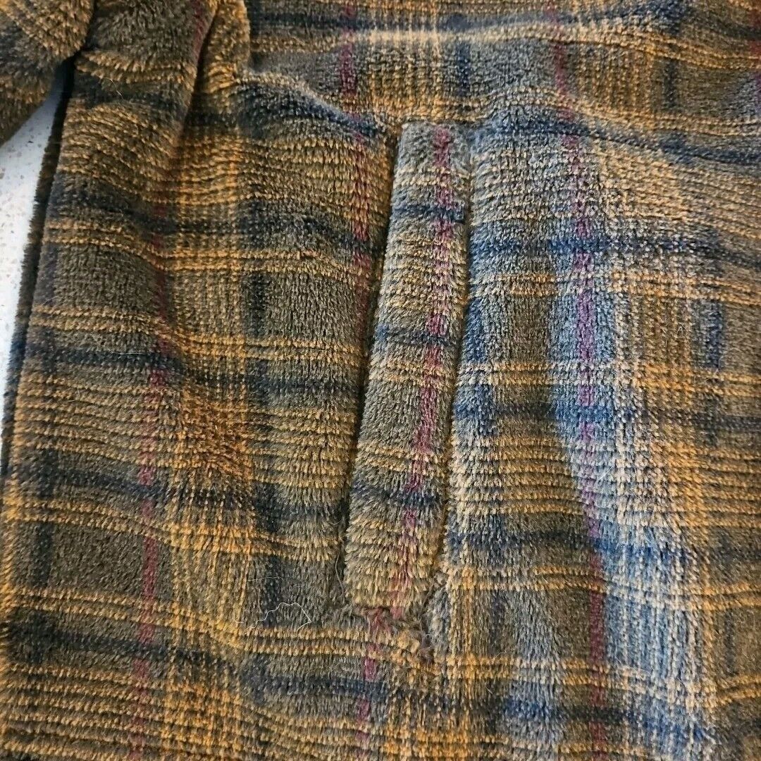 Orvis Vintage Orvis Fleece Teddy Jacket Mens XL Brown Black Plaid Size US XL / EU 56 / 4 - 7 Thumbnail