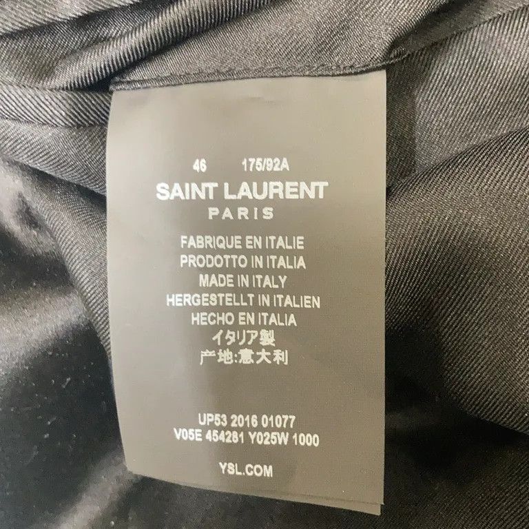 Saint Laurent Paris F/W16 Black Velvet Le Blazer Jacket by Hedi Slimane Size US M / EU 48-50 / 2 - 5 Thumbnail