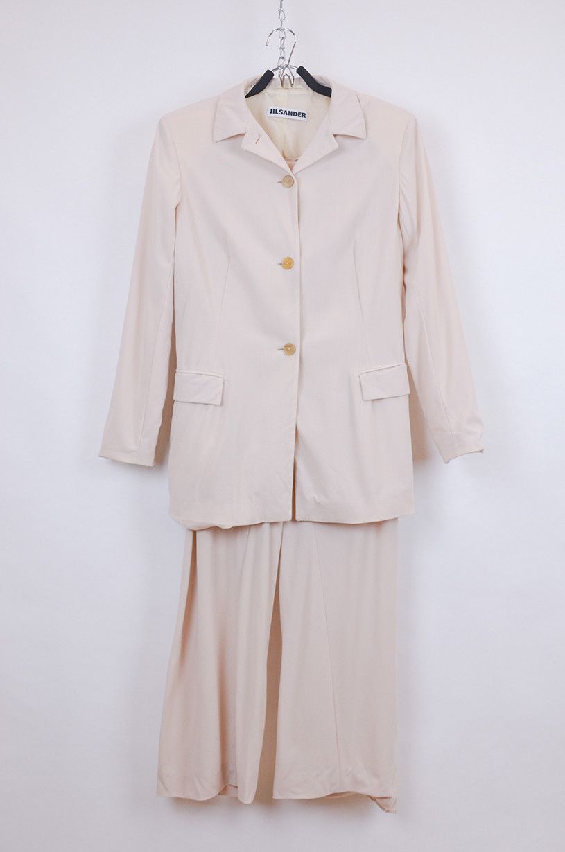 Jil Sander Jil Sander – Pink Powder Blazer & Trousers Suit - Size 38 Size XS / US 0-2 / IT 36-38 - 1 Thumbnail
