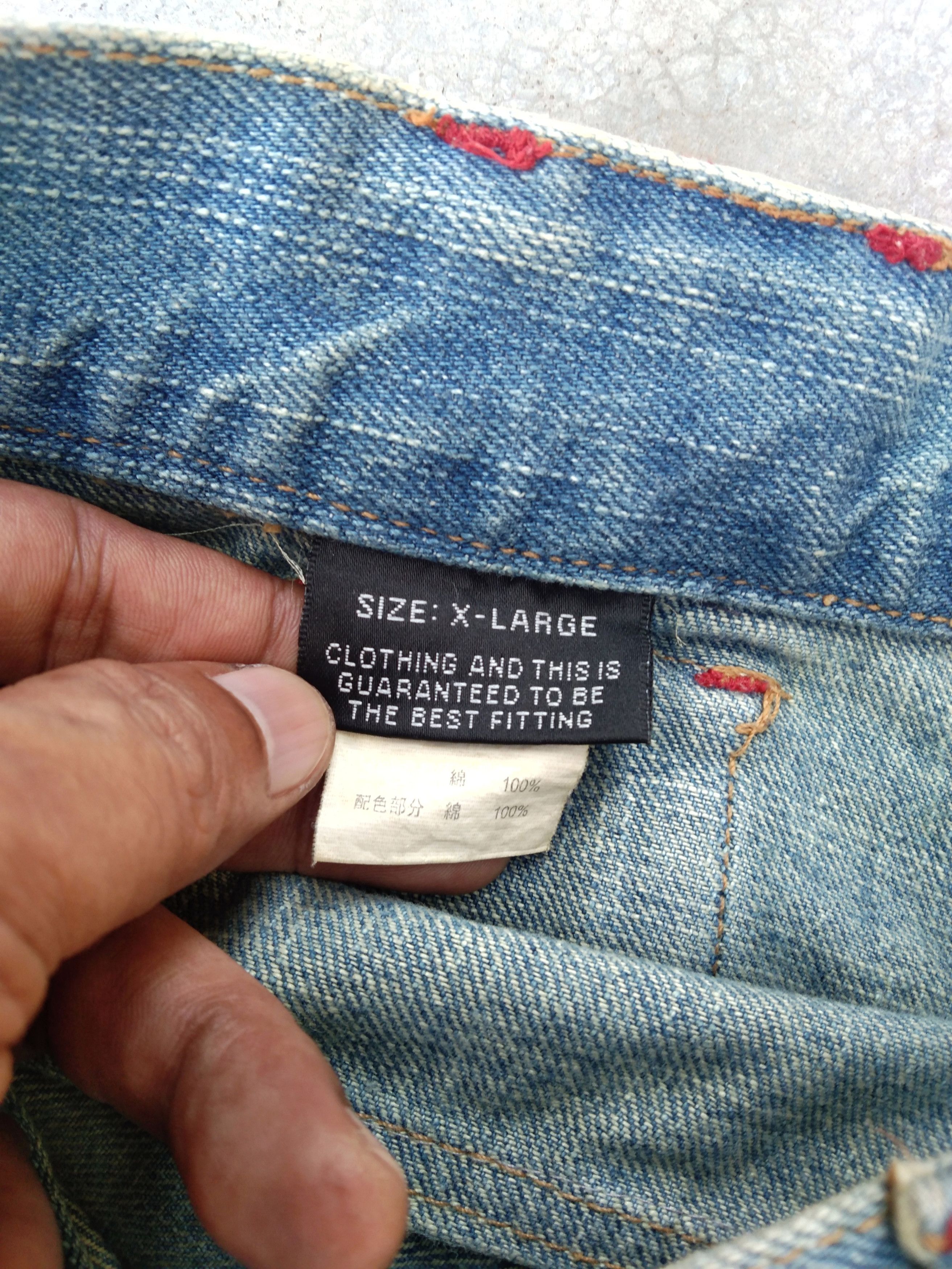 Japanese Brand Vintage Distressed Japanese Retro Straight Leg Jeans 34x34 Size US 34 / EU 50 - 5 Thumbnail