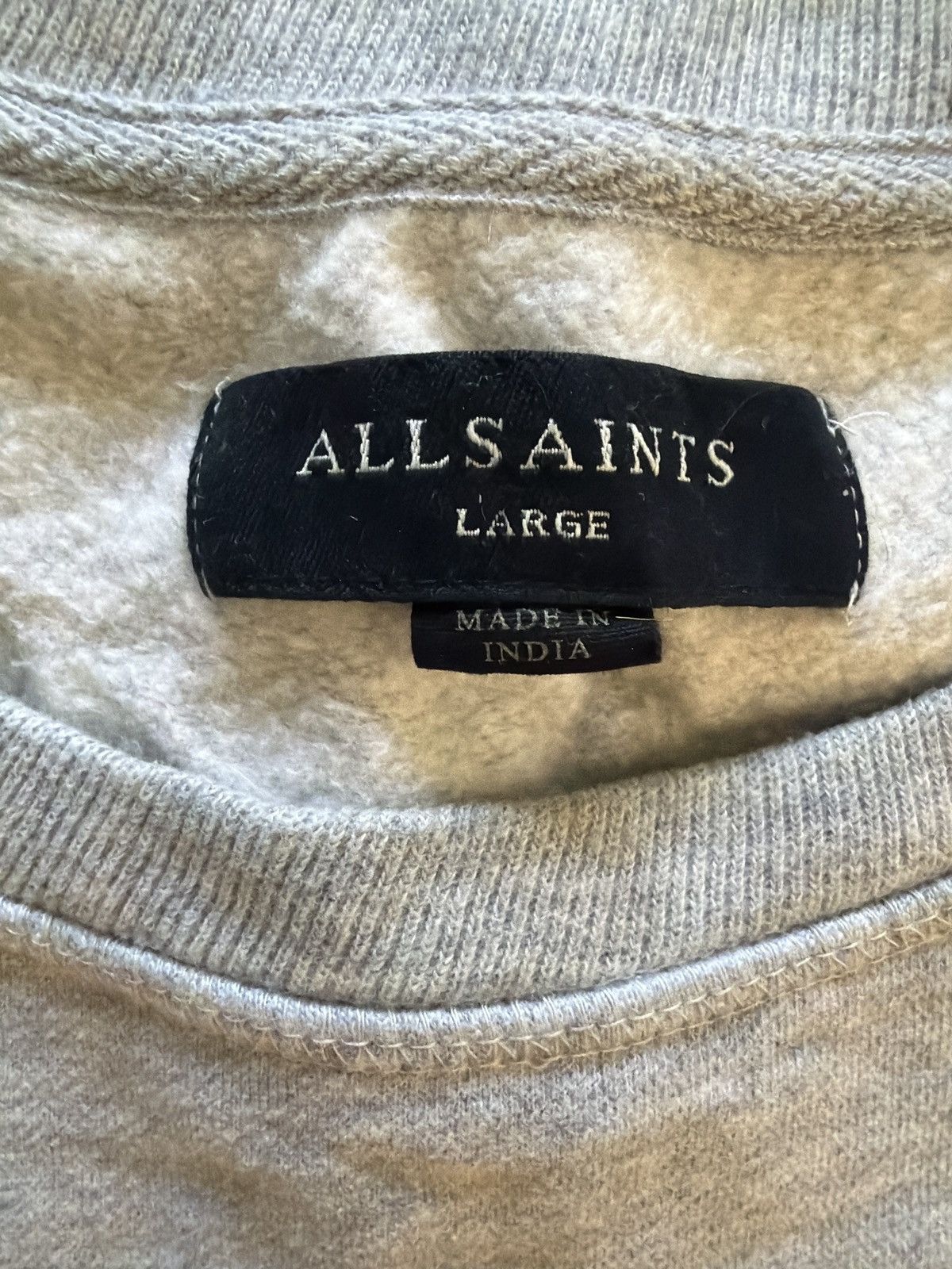 Allsaints AllSaints Grey Crewneck Sweatshirt Size US L / EU 52-54 / 3 - 2 Thumbnail