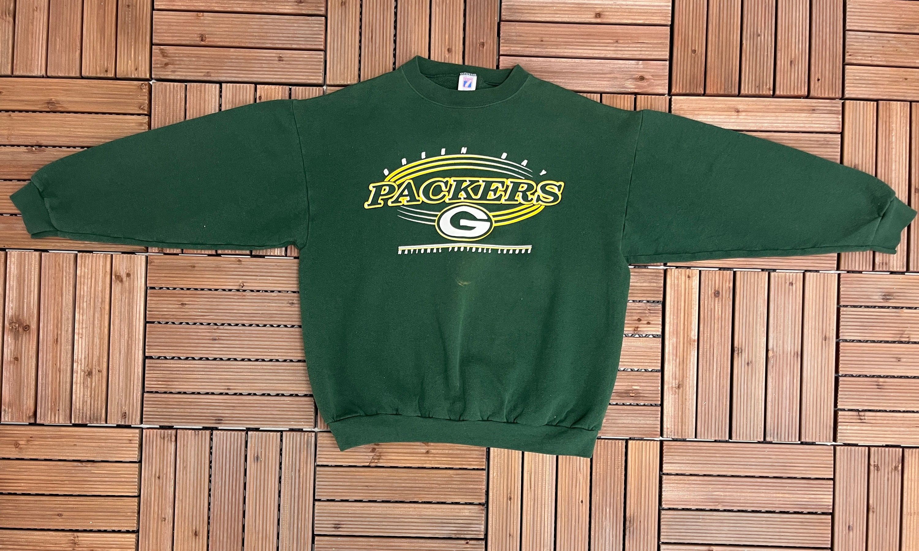 Logo 7 Green Bay Packers Vintage Green Crewneck Sweater Size US L / EU 52-54 / 3 - 5 Thumbnail