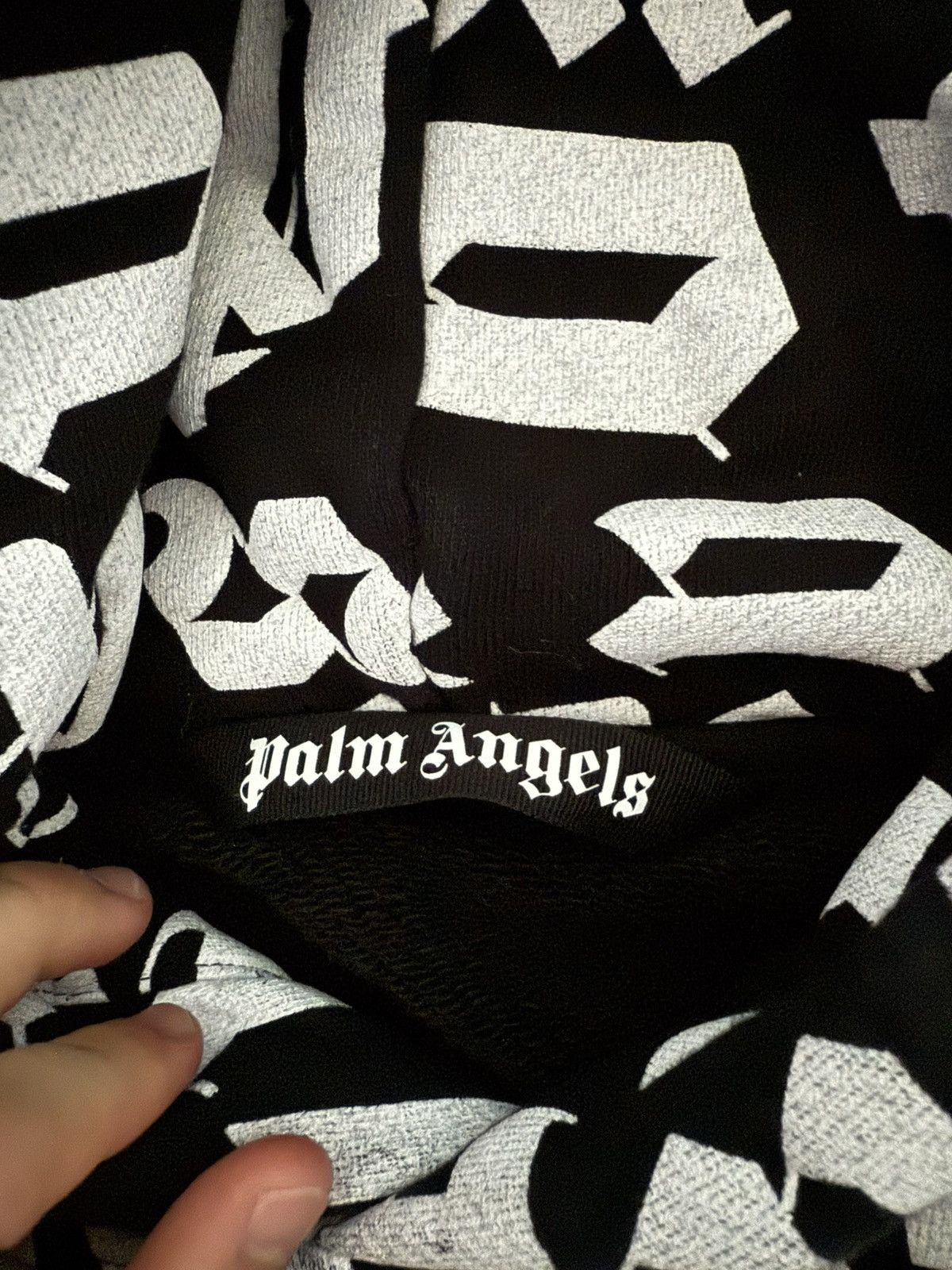 Palm Angels Palm Angels Black Cotton Multilogo Hoodie Size US M / EU 48-50 / 2 - 4 Thumbnail