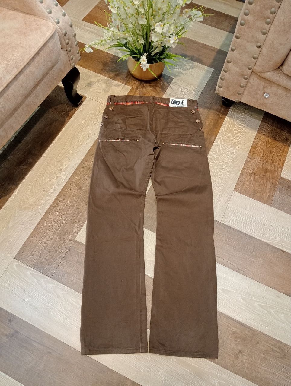 Japanese Brand VINTAGE CONCAVE ATTEMPT JAPAN BROWN COTTON PANTS Size US 33 - 7 Thumbnail