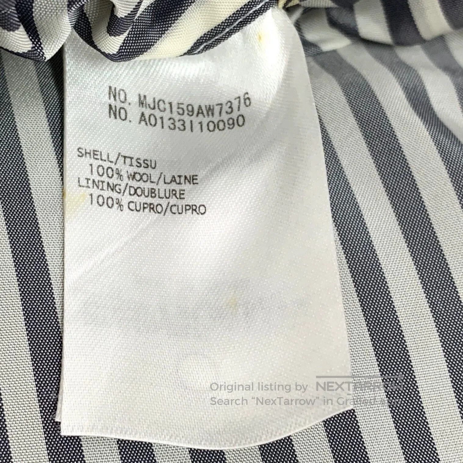 Thom Browne THOM BROWNE Gray Wool Collar Blazer. Size US M / EU 48-50 / 2 - 7 Thumbnail