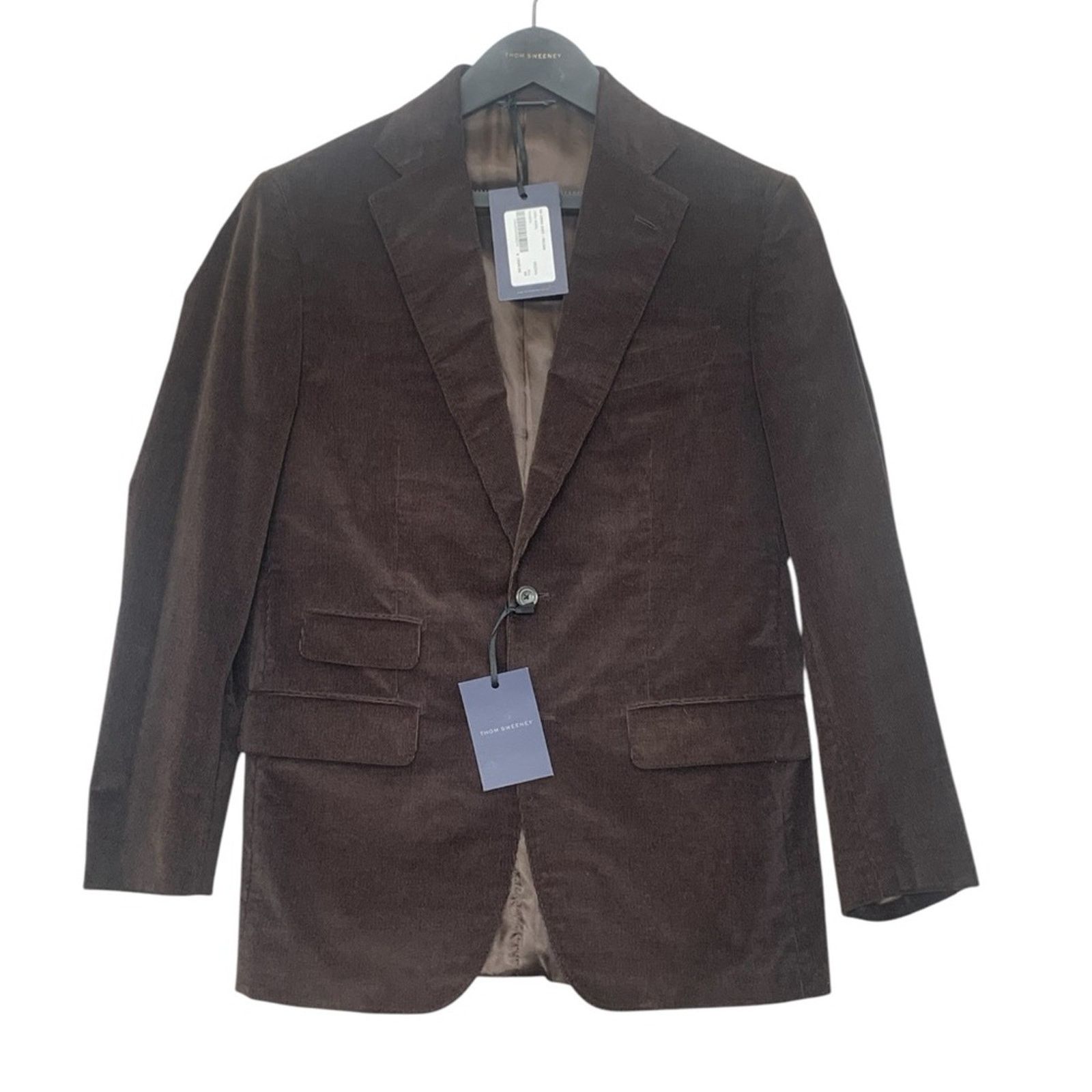 Thom Sweeney Thom Sweeney Wool Corduroy Deep Brown Suit Jacket size 50/ M Size 50R - 4 Thumbnail