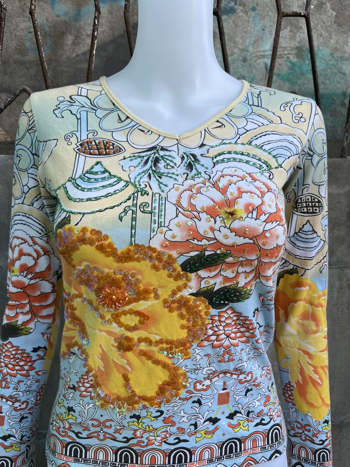 Kenzo Sequin Tattoo Top Size M / US 6-8 / IT 42-44 - 5 Thumbnail