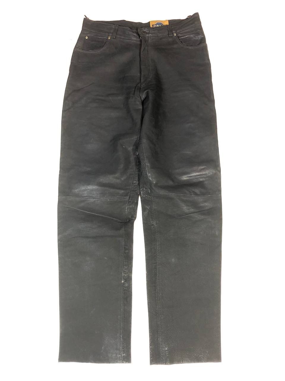 Vintage John F Gee. Vintage Rare Moto Biker Leather Pants Size US 34 / EU 50 - 1 Thumbnail