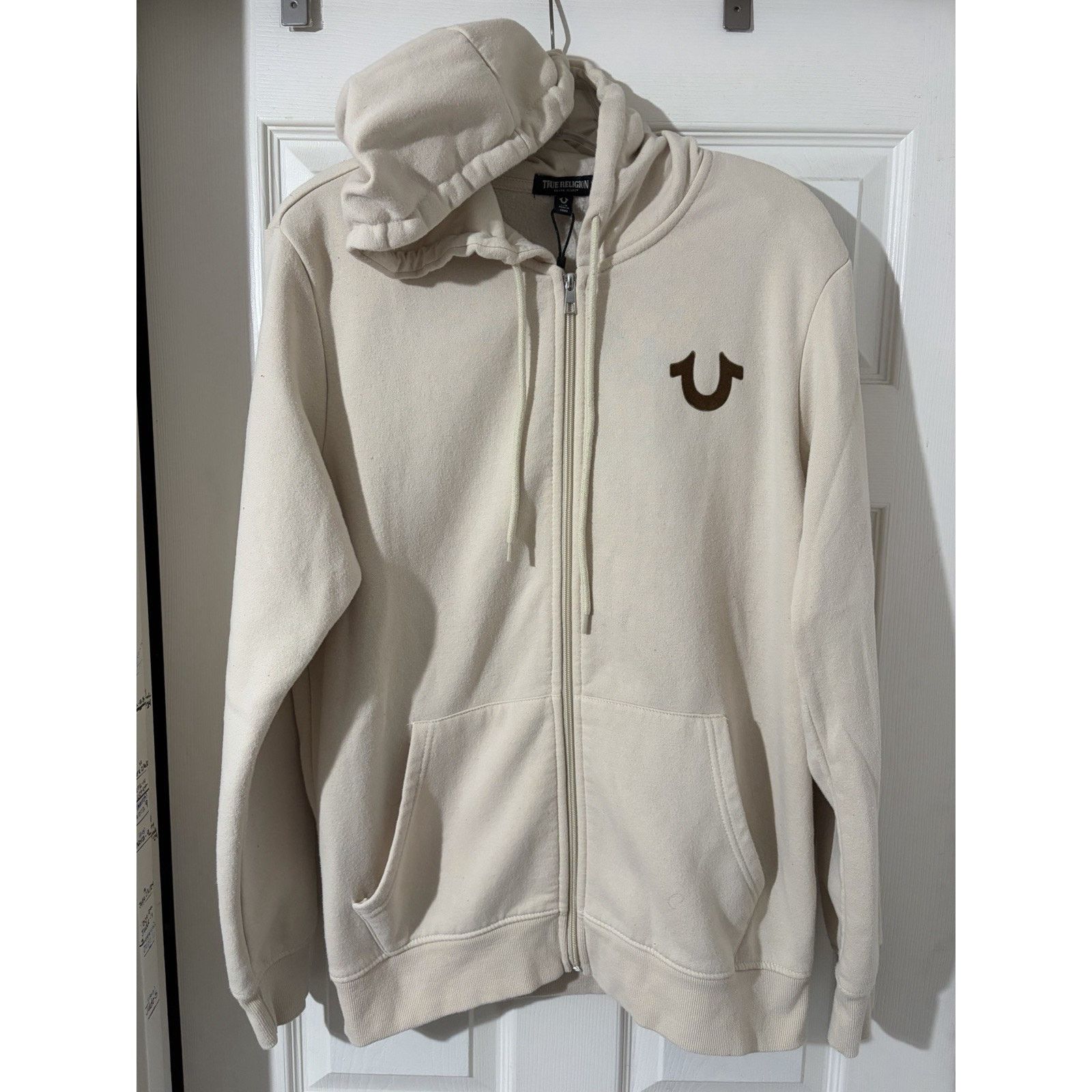 True Religion True Religion Solid SRS Hoodie Sz L Beige Full Zip Buddha Size US L / EU 52-54 / 3 - 1 Thumbnail