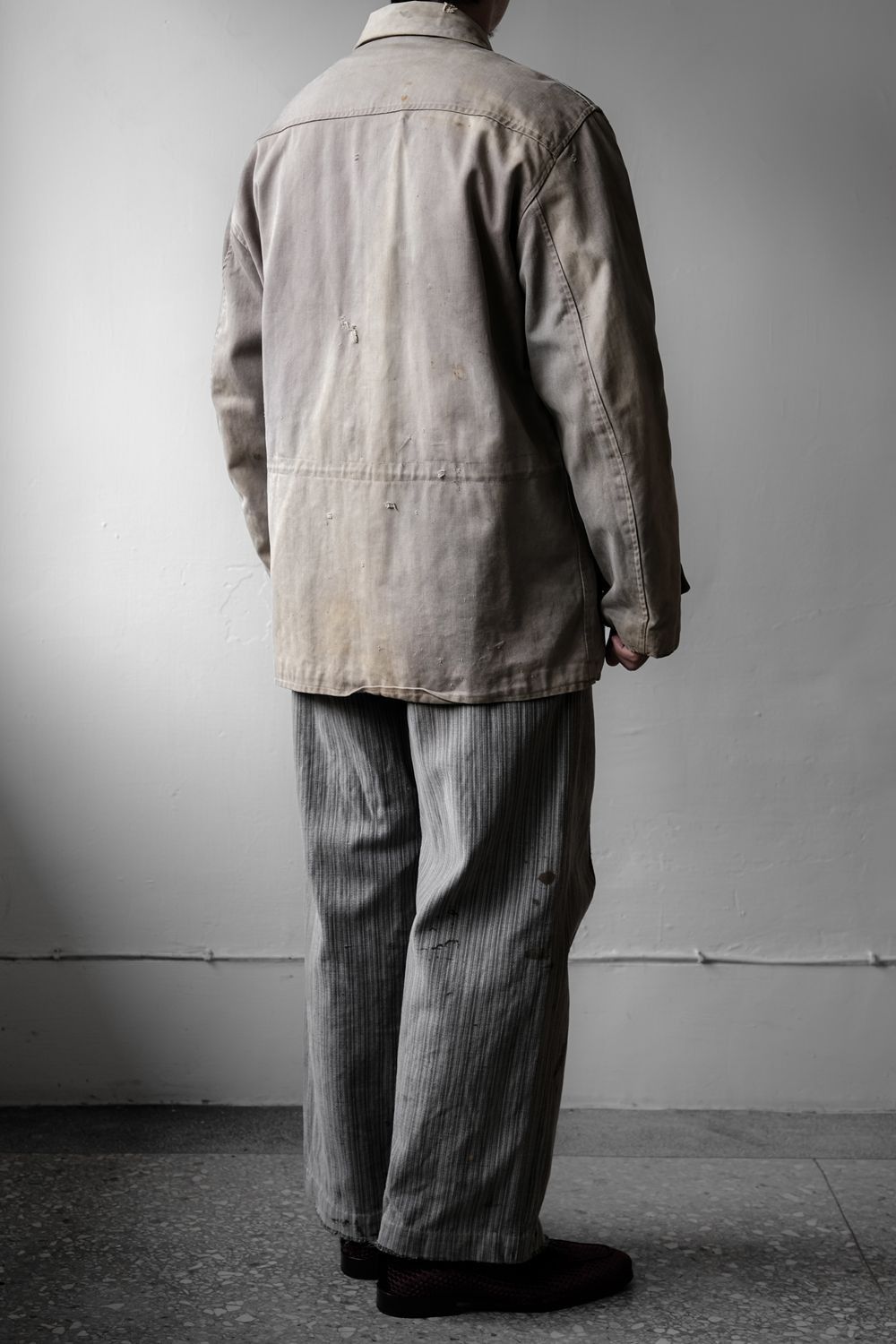 Vintage 1940s~50s Vintage Euro work Jacket Coats&Clark Zipper Size US L / EU 52-54 / 3 - 9 Thumbnail