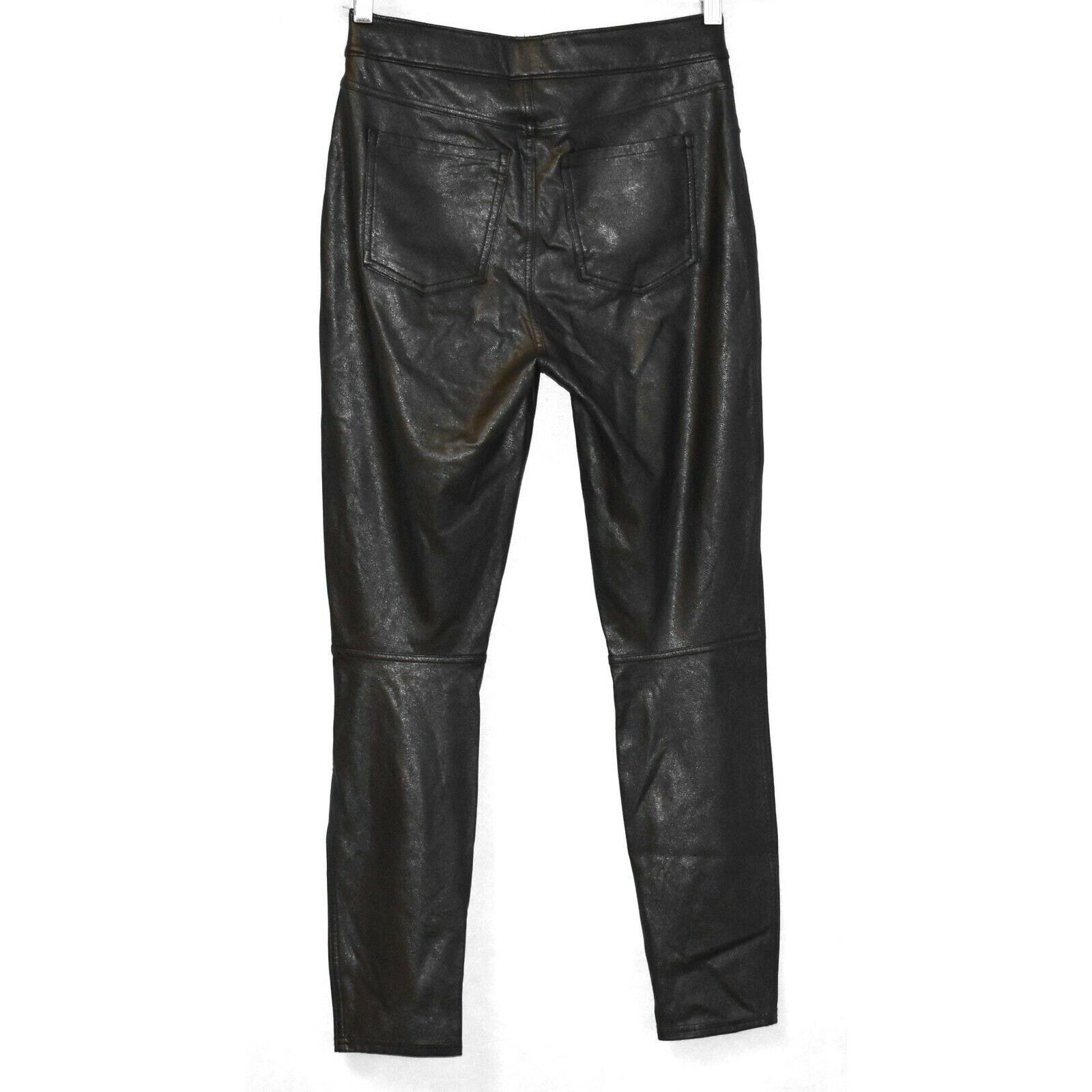 Spanx NEW SPANX Black Faux Leather Ankle Skinny Pants Size S $148 Size 28" / US 6 / IT 42 - 4 Thumbnail