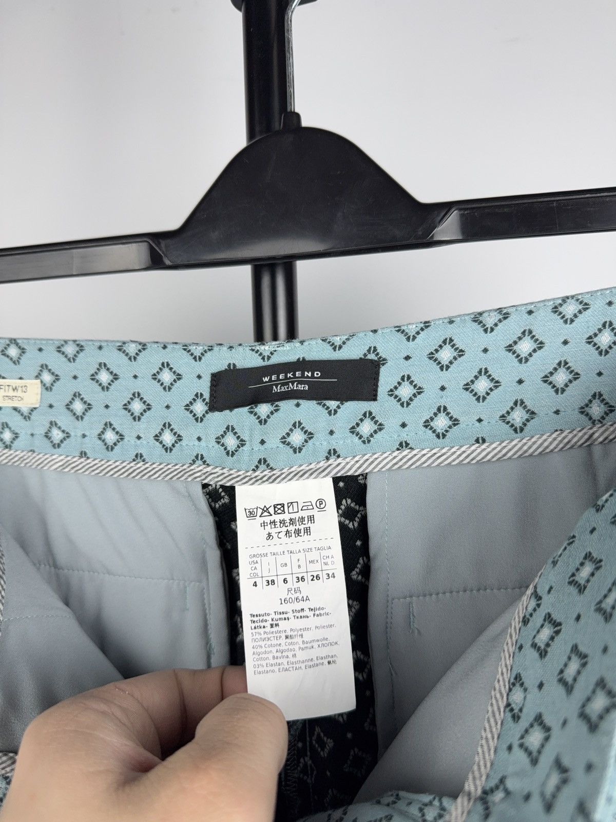 Weekend Max Mara Max Mara Weekend Cigarette Pants Pattern Blue 38 Size 27" / US 4 / IT 40 - 19 Thumbnail