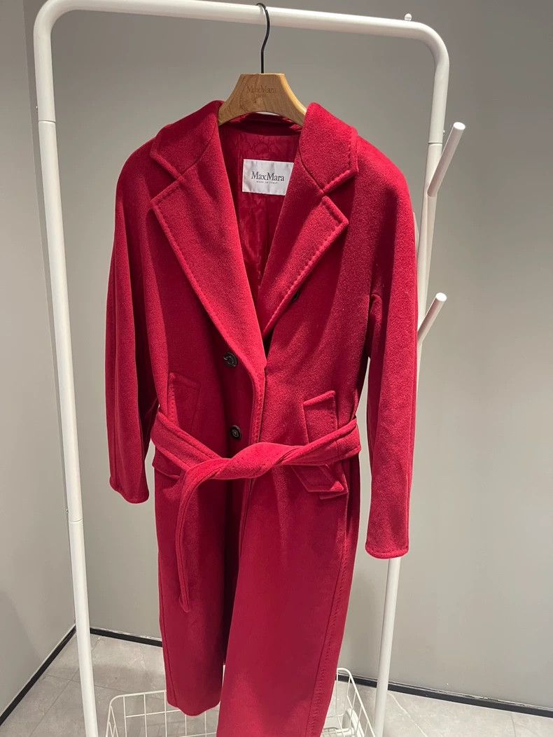 Max Mara Max Mara Red wool coat, classic 101801, Size S / US 4 / IT 40 - 8 Thumbnail