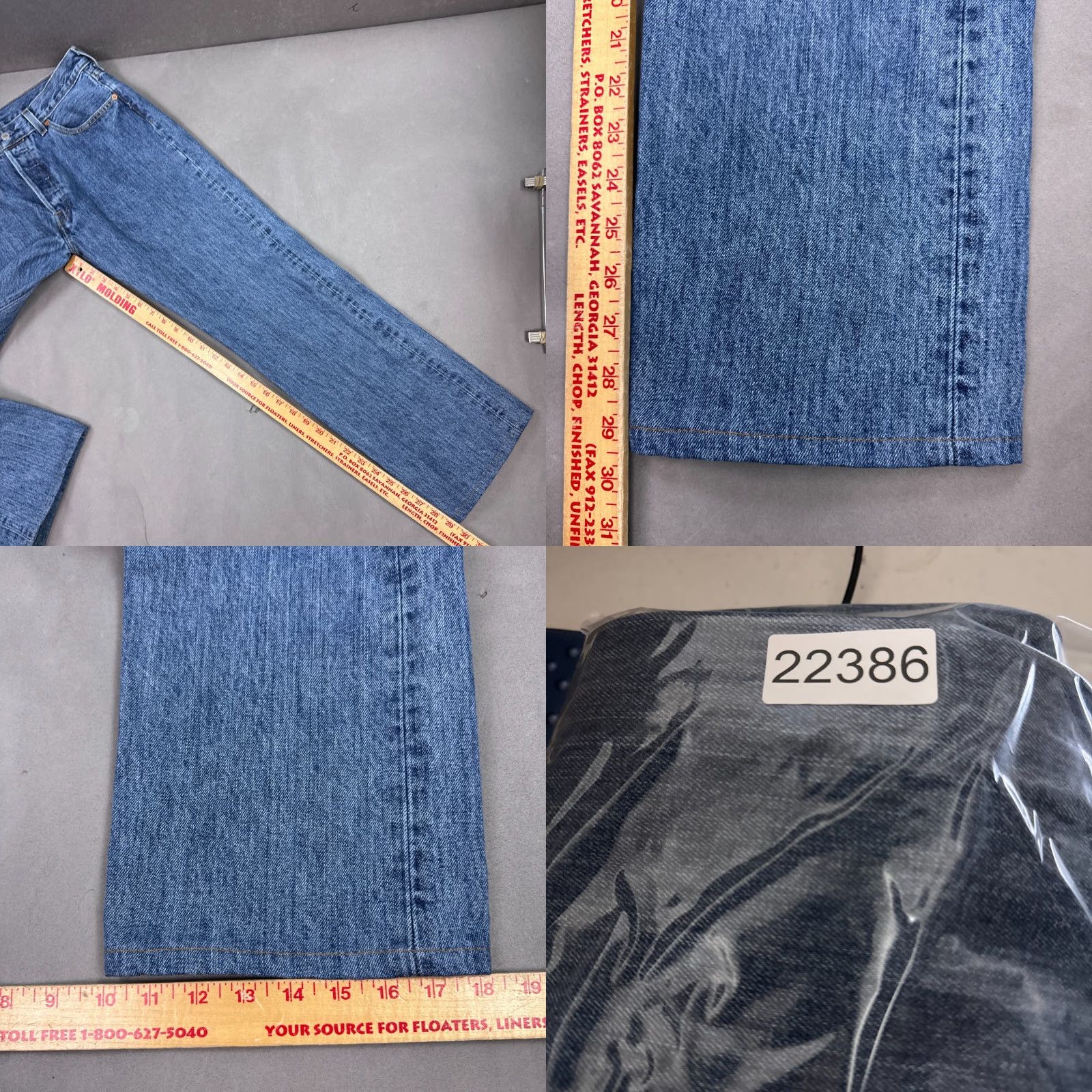 Levi's Levi's 501 Jeans Men 34x30 Denim Straight Button Fly Classic 5-Pocket Blue Denim Pant Regular Size Mens Size US 34 / EU 50 - 10 Thumbnail