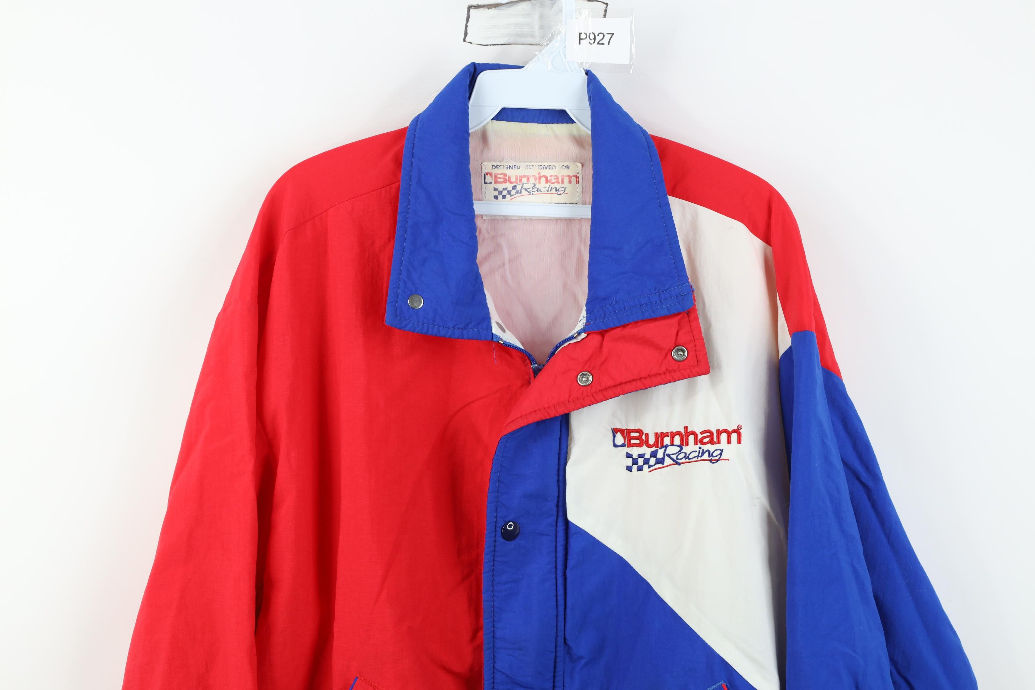 Vintage Vintage 80s 90s Burnham Racing Windbreaker Jacket USA Size US M / EU 48-50 / 2 - 2 Thumbnail