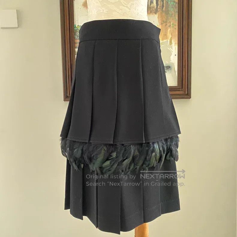Comme des Garcons Comme Des Garcons size S Black feather layered pleated ski Size 23" - 2 Thumbnail