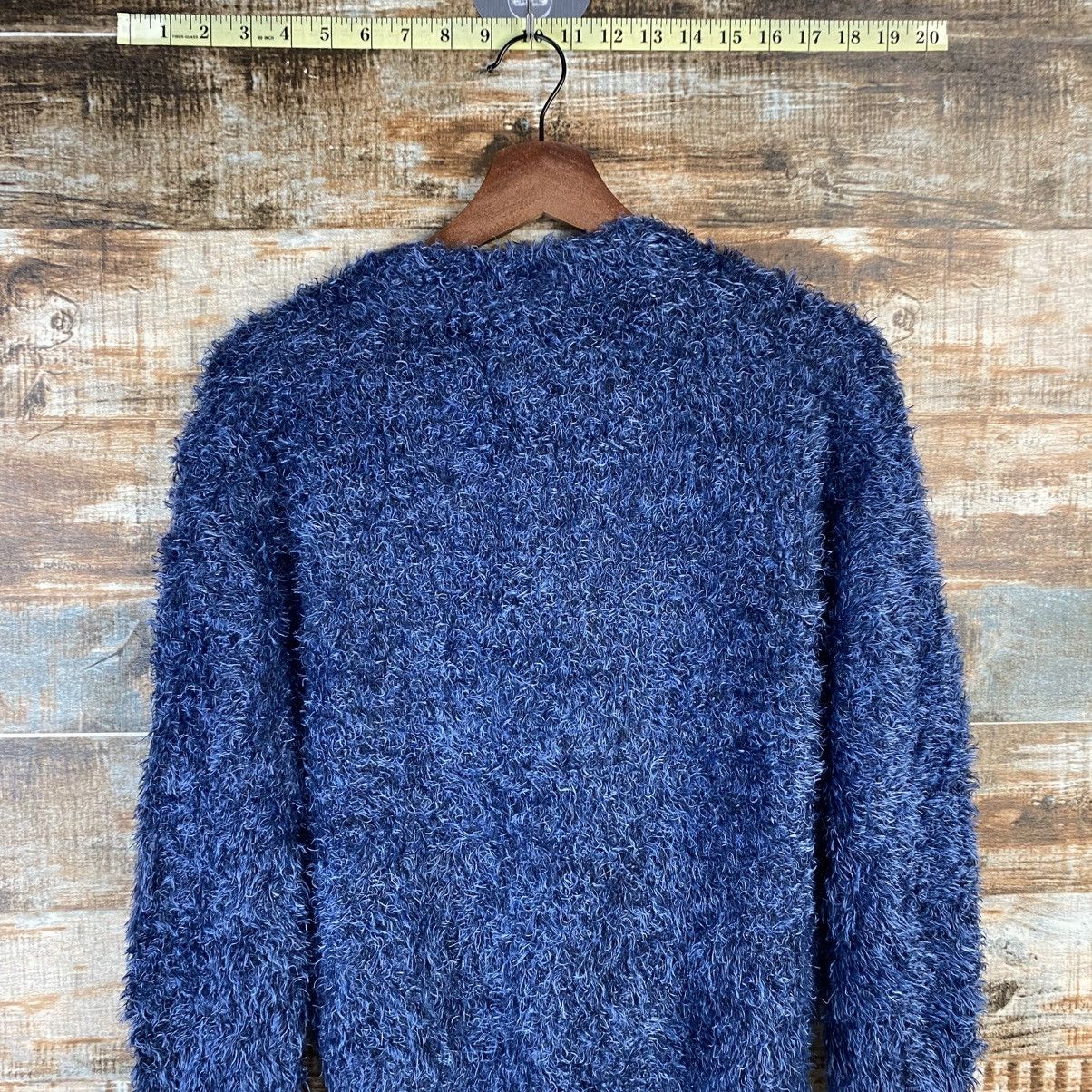 Japanese Brand DL Dirz Blue Fur shaggy Mohair Knitwear #C1057 Size M / US 6-8 / IT 42-44 - 13 Thumbnail