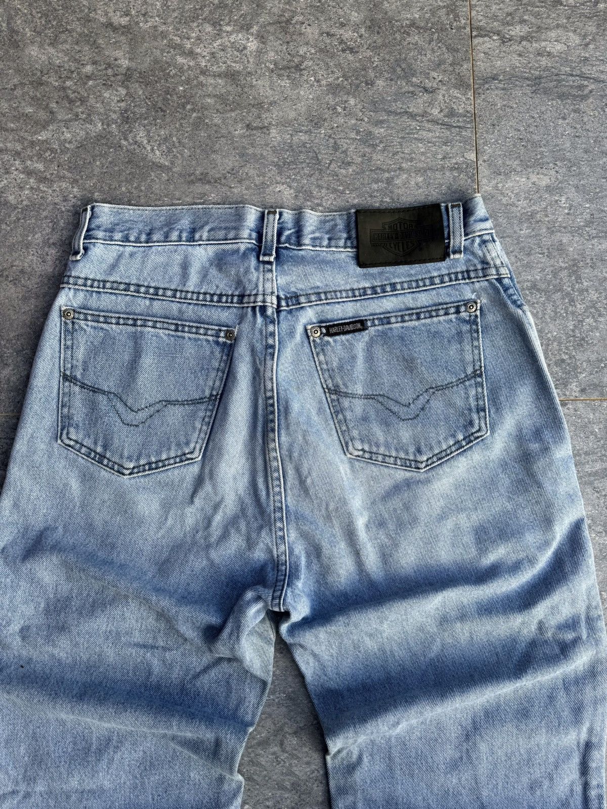 Harley Davidson Harley-Davidson Jeans Mens Leg Denim Biker Motorcycle Size US 32 / EU 48 - 4 Thumbnail