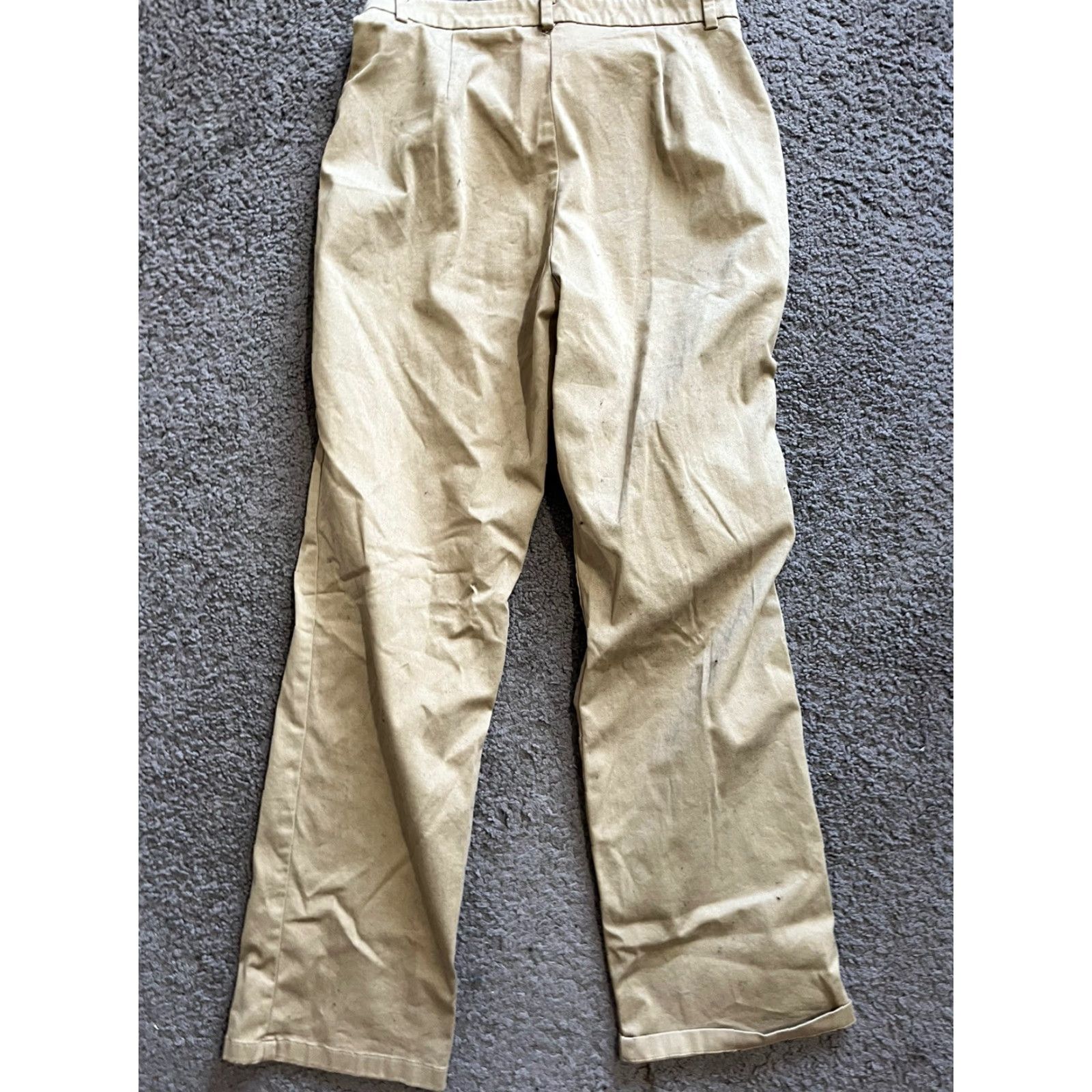 Eddie Bauer VINTAGE Eddie Bauer Dress Pants Woman Flat Front Khaki 10 Inseam 29.5in Adult Women Khaki Beige Brown wpL 9647 Size 32" / US 10 / IT 46 - 3 Thumbnail