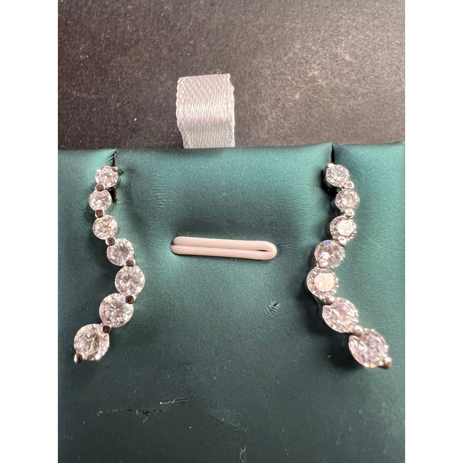 Other Curvy CZ earrings in 925 sterling silver Size ONE SIZE - 3 Thumbnail