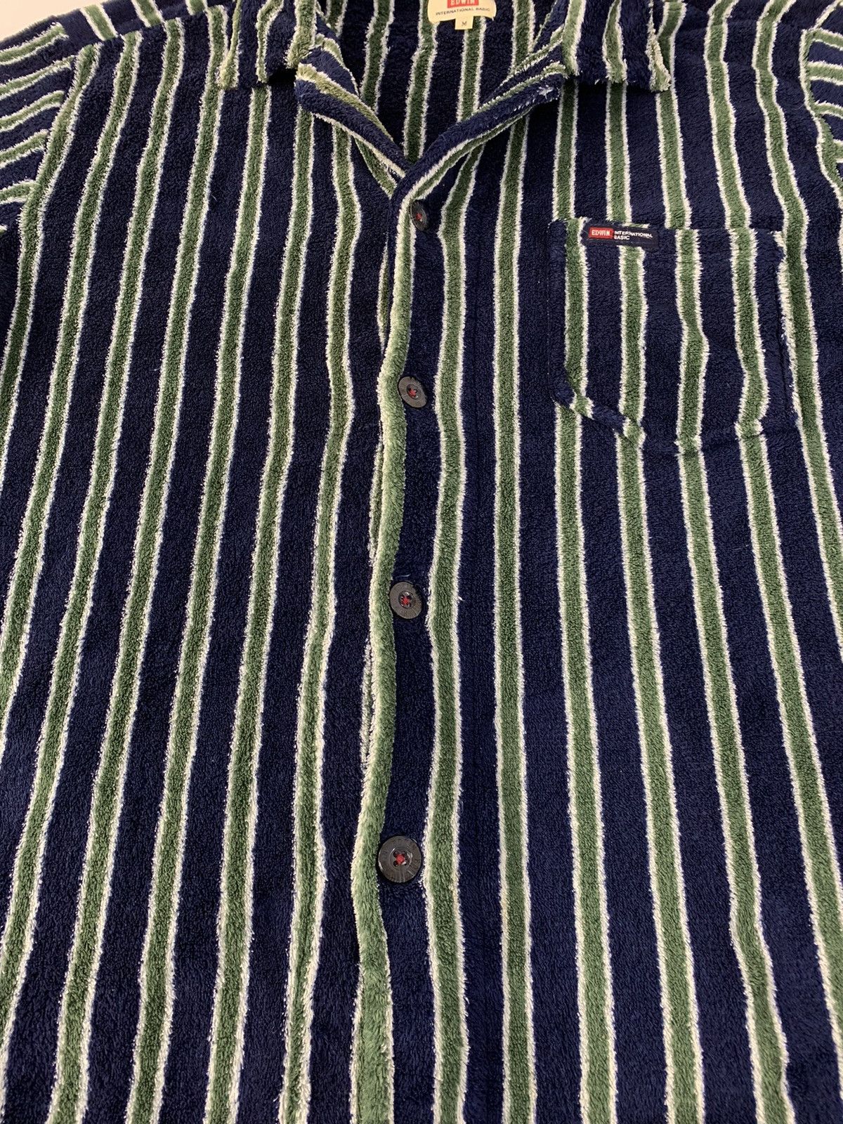 Edwin Edwin Int Over The Stripes Fluffy Shirt Terry Cloth Size US M / EU 48-50 / 2 - 4 Thumbnail