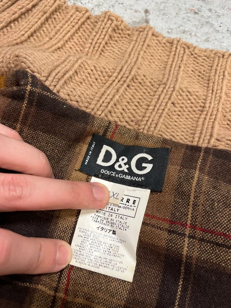 Dolce & Gabbana AW2002 Dolce & Gabbana Multi Zips Hybrid Leather & Wool Camel Jacket Size US M / EU 48-50 / 2 - 11 Thumbnail