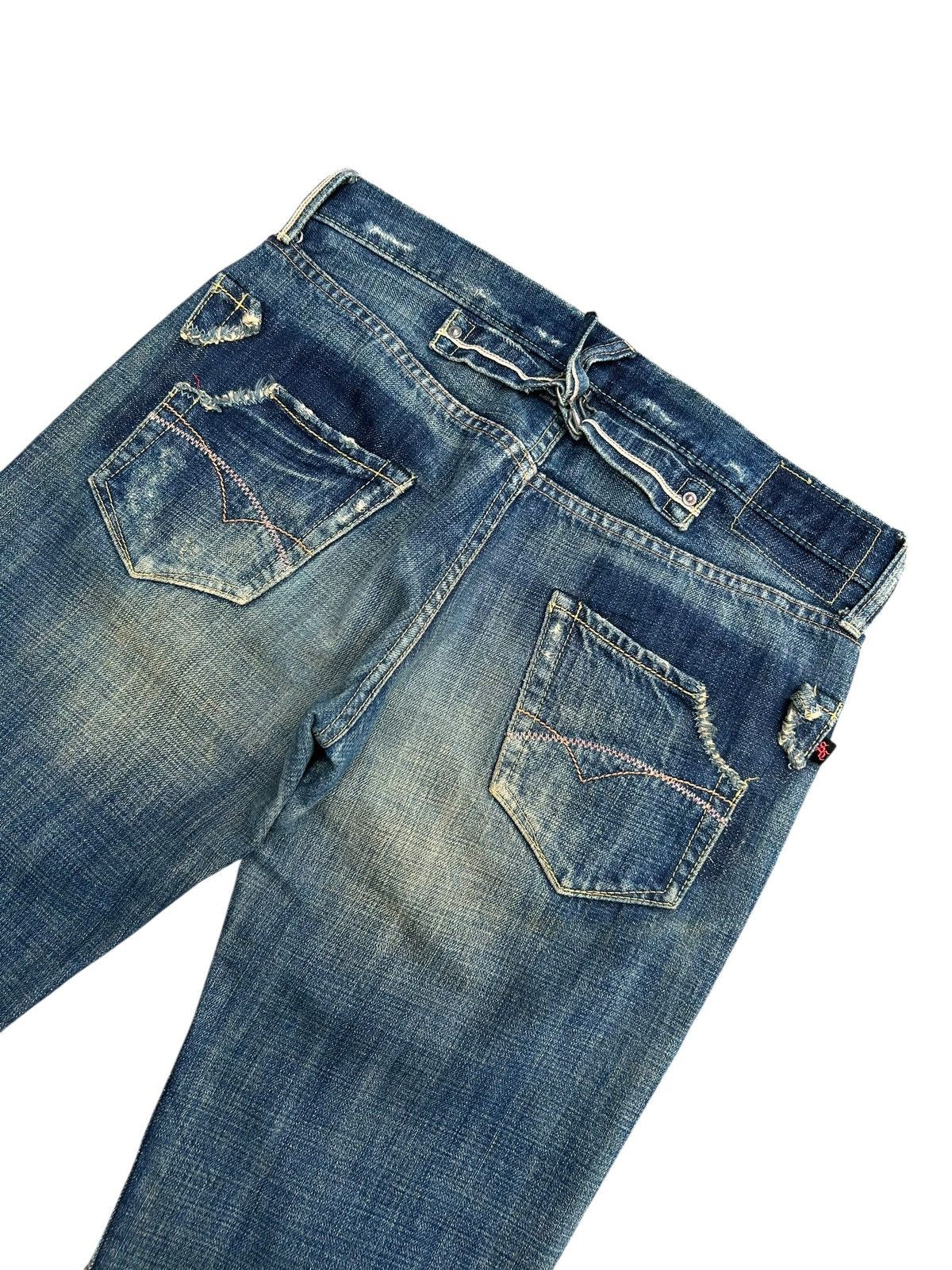 Kapital FLARE VINTAGE SWEET CAMEL SELVEDGE BUCKLE BACK DENIM JEAN Size US 31 - 7 Thumbnail