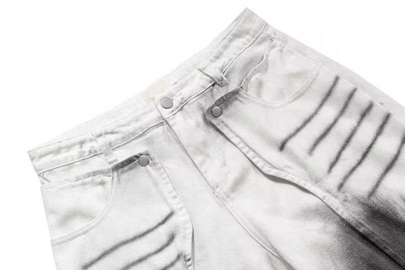 Jean × Vintage Streetwear Design Splashed Straps Multi Pocket Jeans Size US 32 / EU 48 - 9 Thumbnail