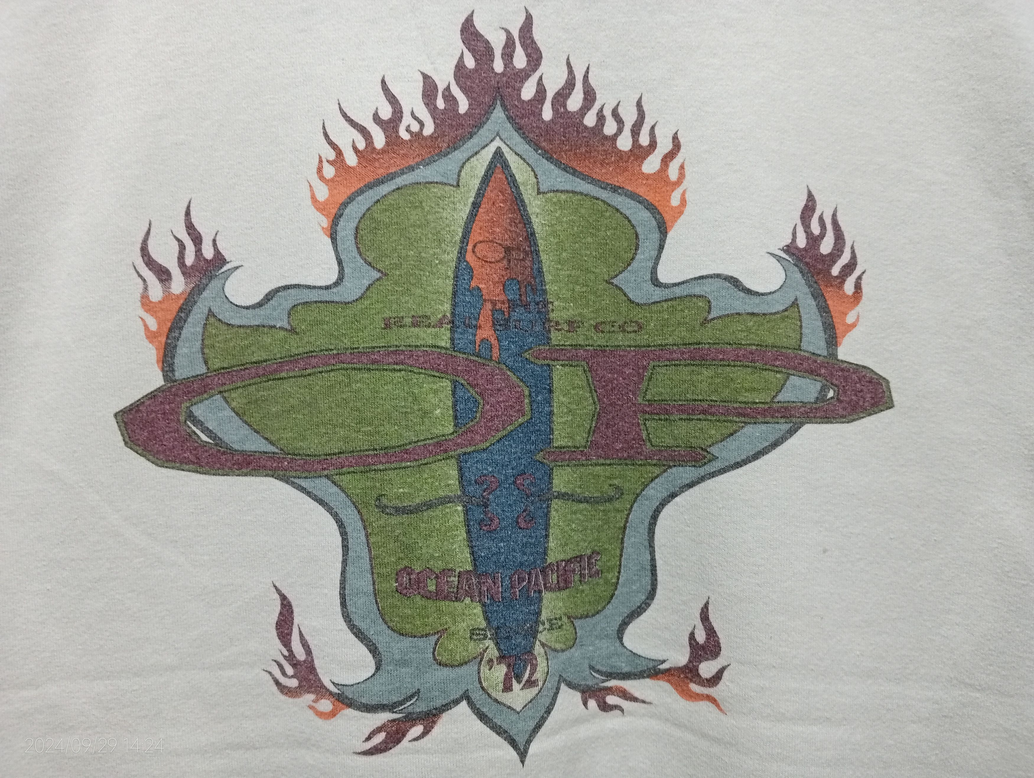 Ocean Pacific Vintage '80s Single Stitch Ocean Pacific Surf Tee Size US L / EU 52-54 / 3 - 2 Thumbnail