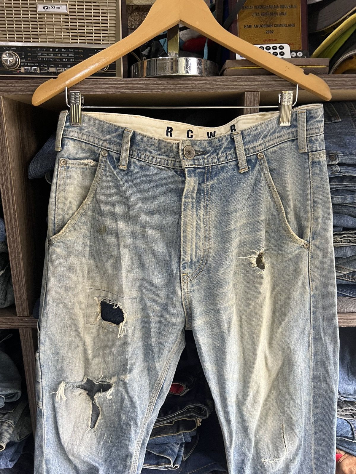 Japanese Brand 🔥Rare RCWB & Co Distressed Denim Size US 32 / EU 48 - 3 Thumbnail