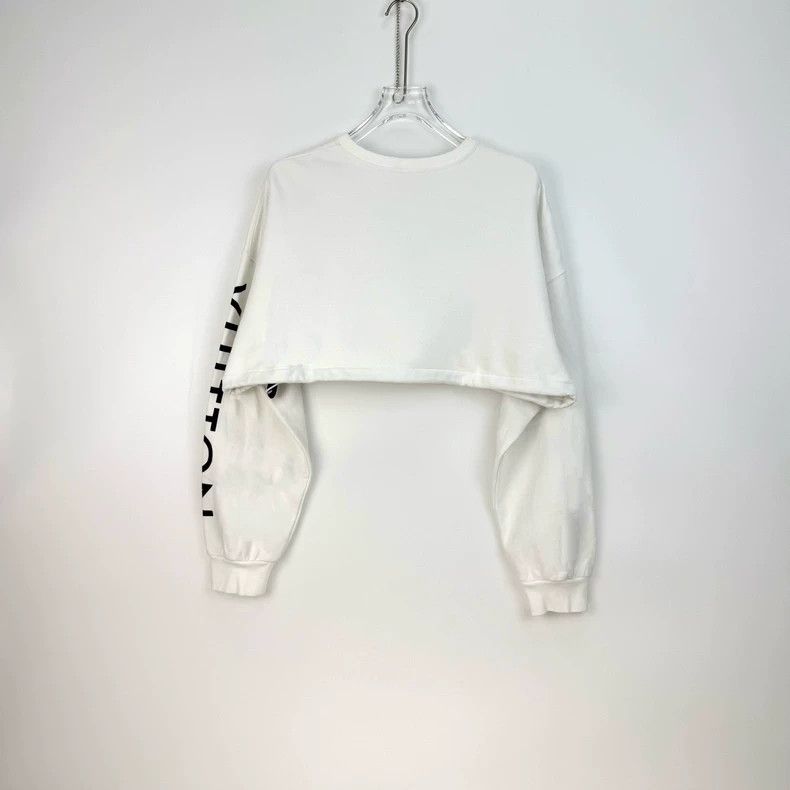 Louis Vuitton Louis Vuitton White classic logo cropped sweatshirt 2505-Ne Size M / US 6-8 / IT 42-44 - 4 Thumbnail