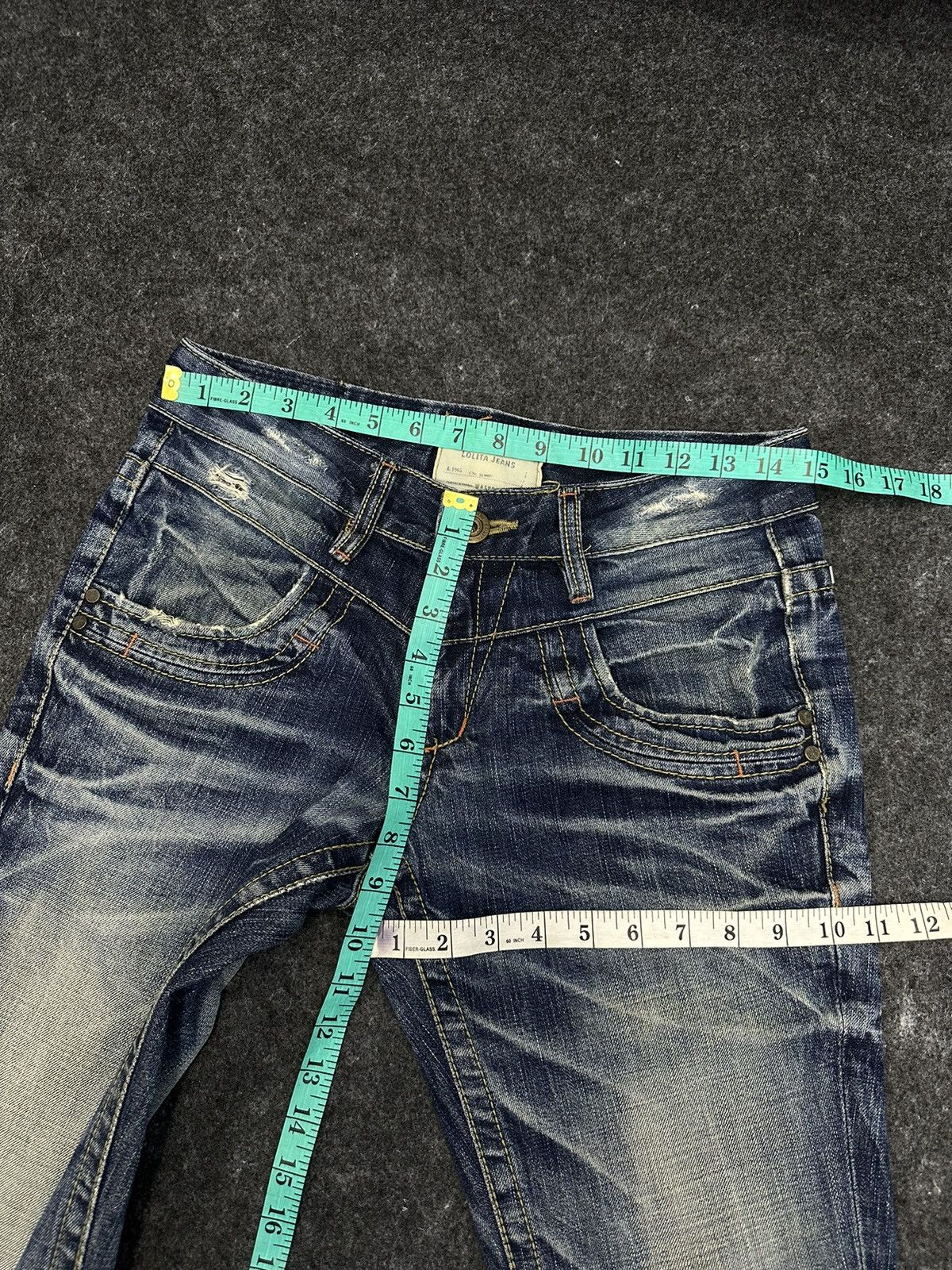 Hysteric Glamour Lolita Concert Club Flare Distressed Denim 29x29 F47 Size US 29 - 9 Thumbnail