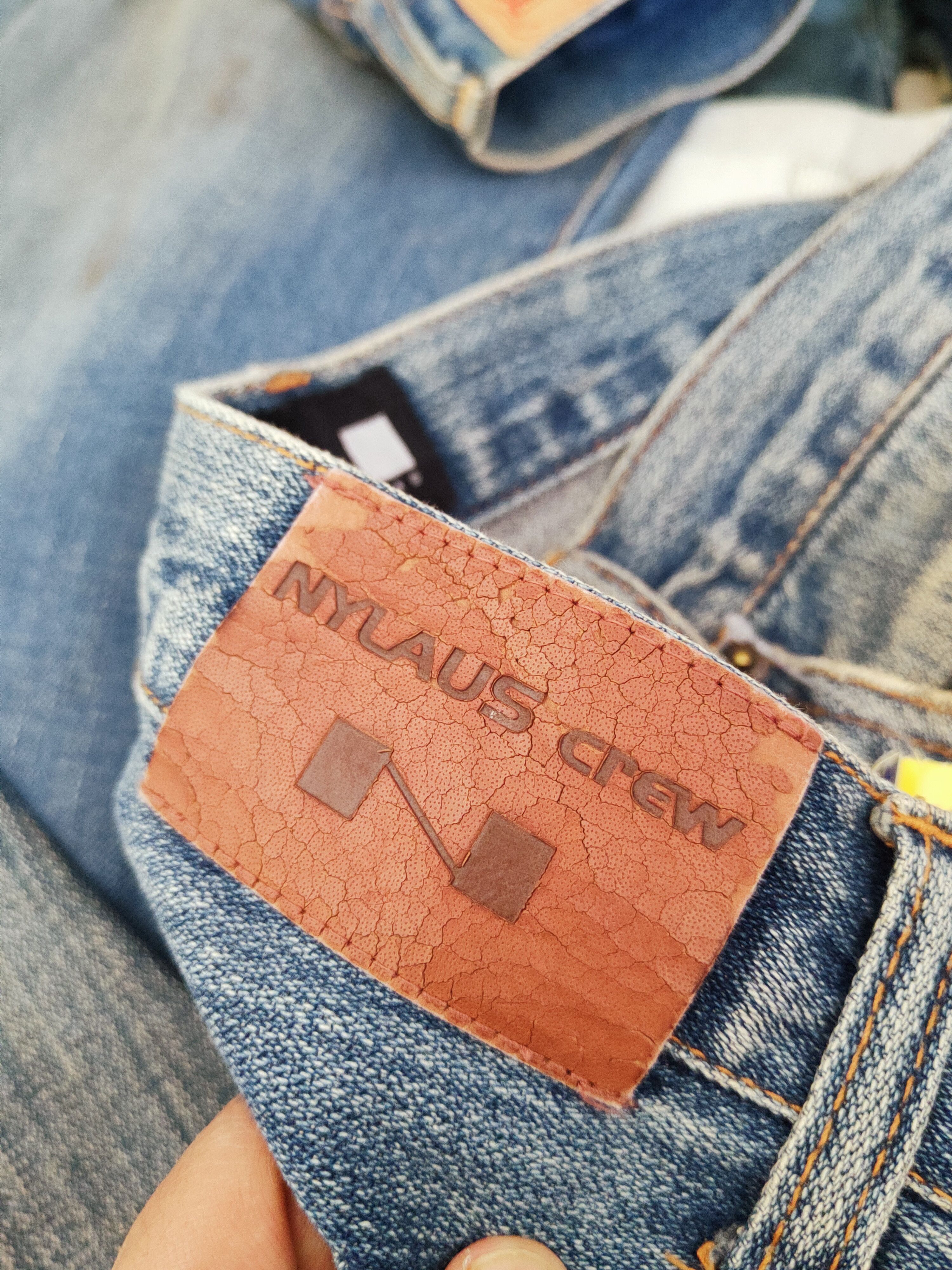 Japanese Brand Nylaus Crew Blue Distressed Ripped Jeans #W649 Size US 32 / EU 48 - 13 Thumbnail