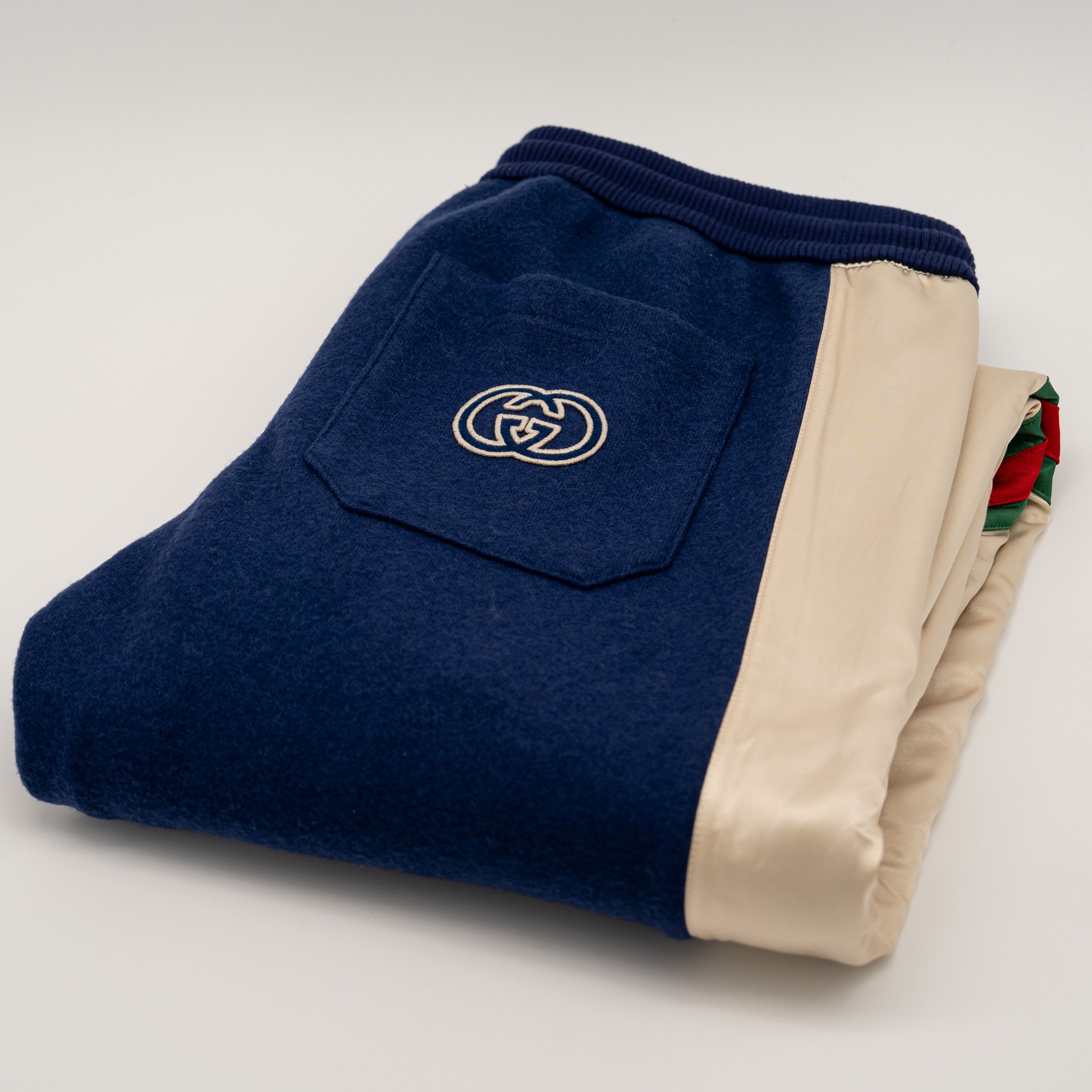 Gucci Gucci Wool Navy Blue Striped Drawstring Track Pants Web Size US 32 / EU 48 - 7 Thumbnail