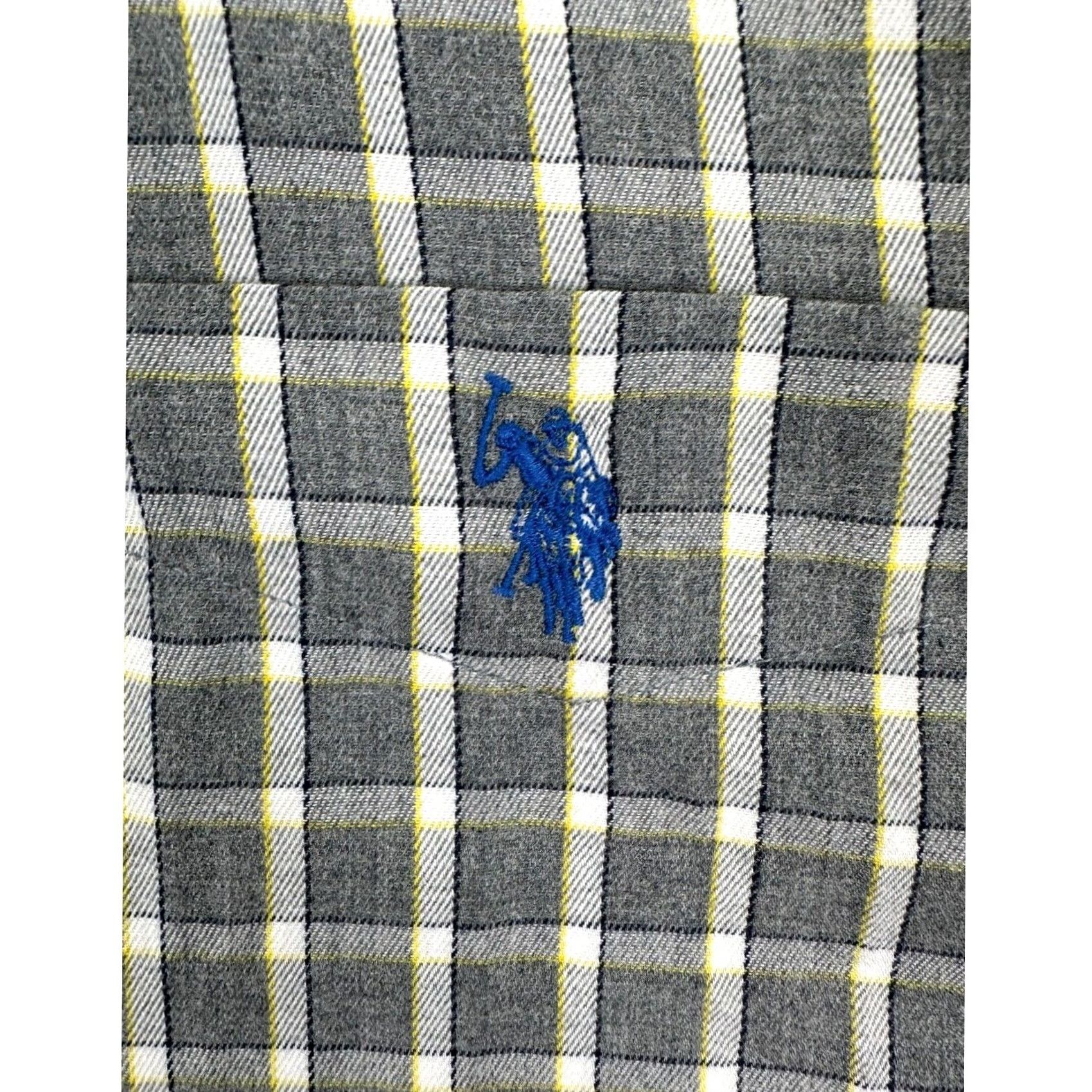 Vintage U.S. Polo Assn Shirt Mens 2XL Grey Windowpane Check Plaid Button-Down Shirt NEW Size US XXL / EU 58 / 5 - 7 Thumbnail