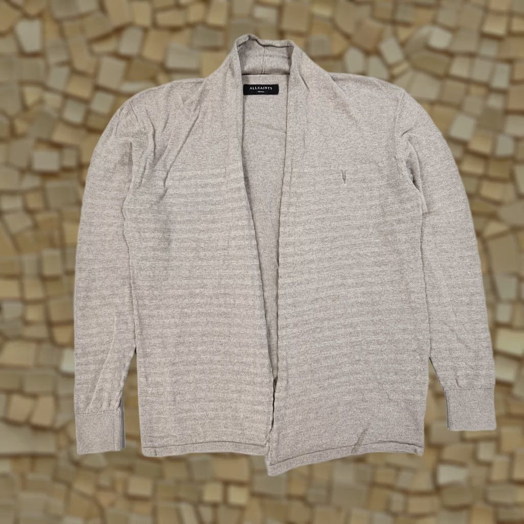 Allsaints AllSaints Womens Cardigan Brown Small Cotton Lightweight Open Front Size S / US 4 / IT 40 - 1 Thumbnail