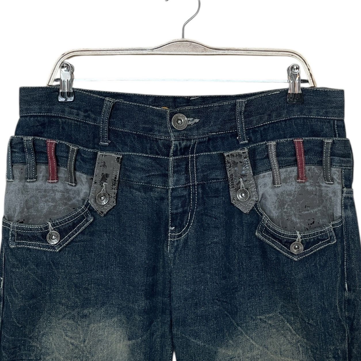If Six Was Nine × Vintage Vintage Japanese Brand Double Focus Jeans 1990s Size US 33 - 7 Thumbnail