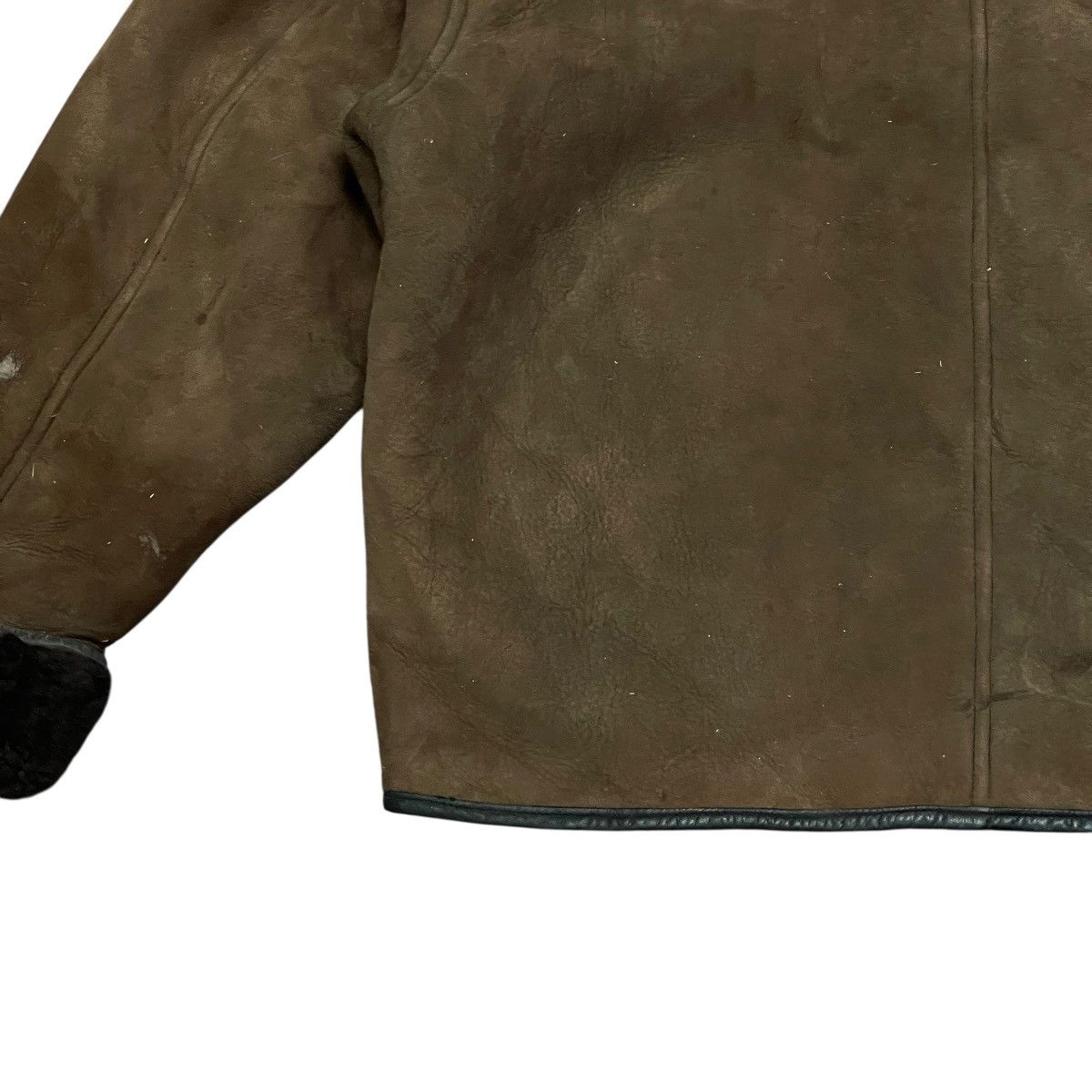 Leather Vintage Brown Suede Sheepskin Leather Shearling Jacket Size US M / EU 48-50 / 2 - 13 Thumbnail