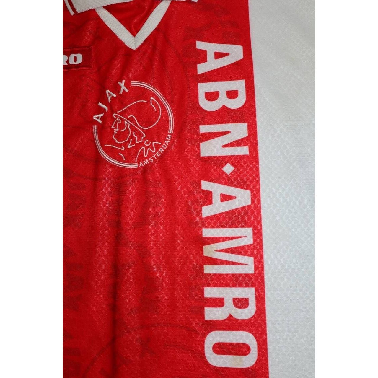 Umbro Vtg Ajax Amsterdam ABN AMBRO Umbro Home Polo Style Jersey XL Size US XL / EU 56 / 4 - 6 Thumbnail