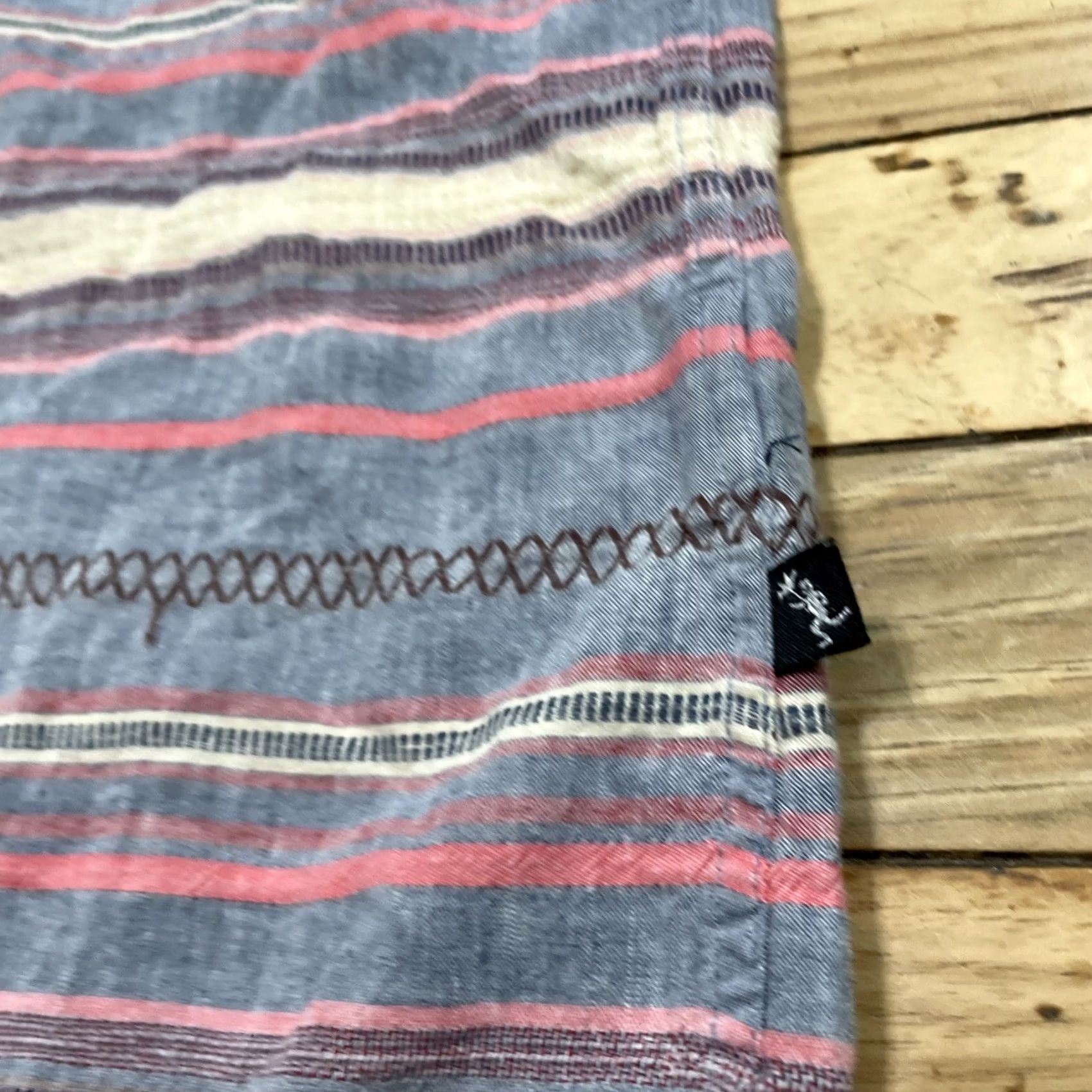 Pinko Civil Society Button Up Shirt Men S Aztec Tribal Stripe Pink Blue Aquaberry Size US S / EU 44-46 / 1 - 5 Thumbnail