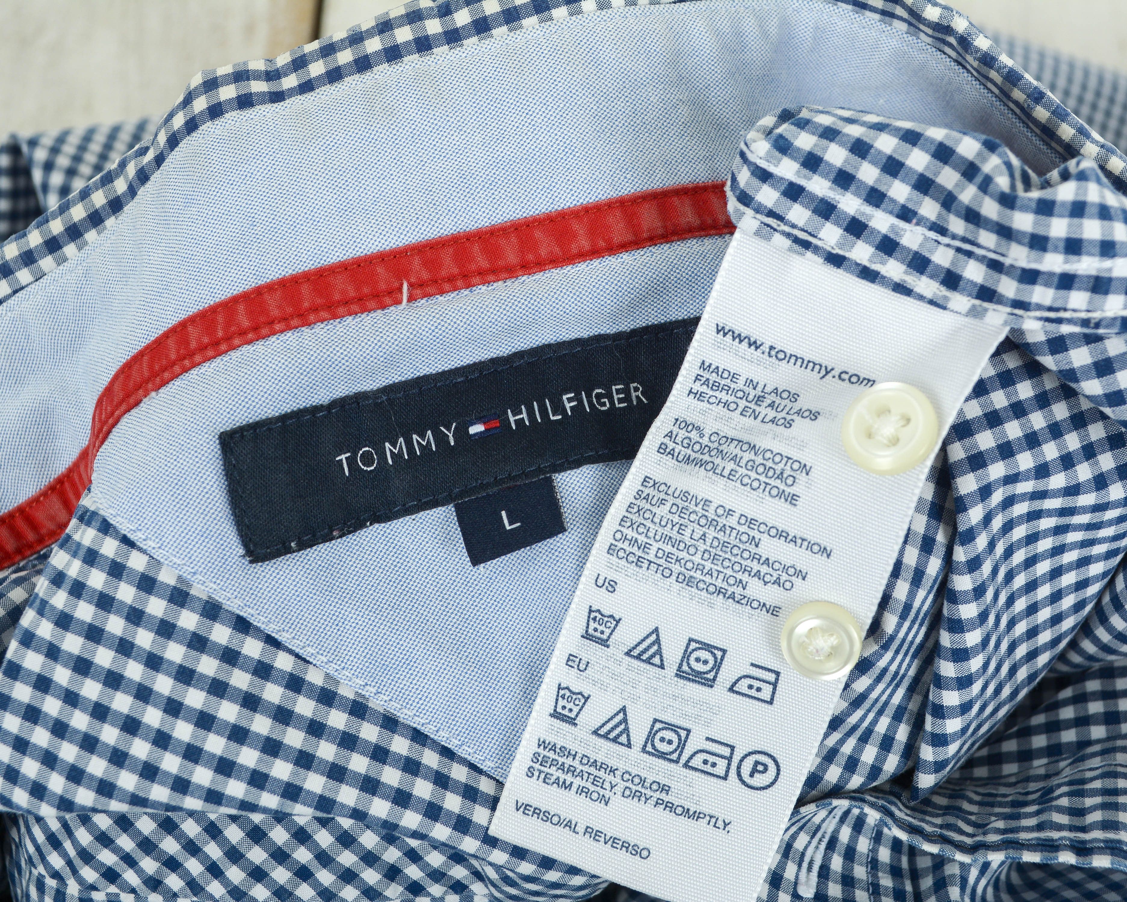 Tommy Hilfiger Button Up Shirt Check Plaid Formal Long Sleeved Casual Top Size US L / EU 52-54 / 3 - 7 Thumbnail