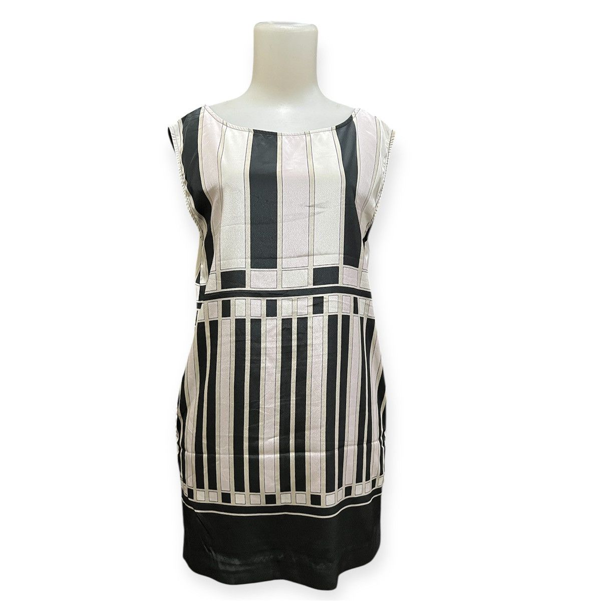 Japanese Brand Murua Geometric Pattern Chiffon Tunic Size M / US 6-8 / IT 42-44 - 1 Thumbnail