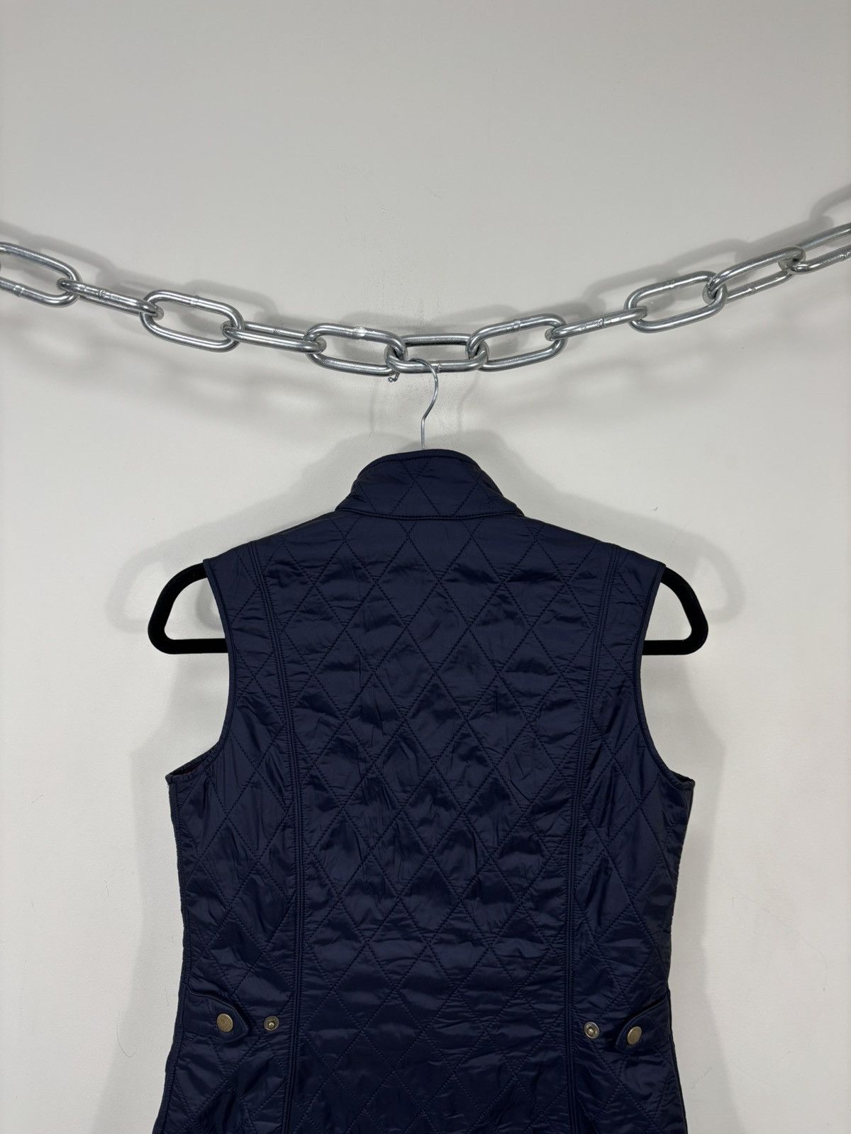 Barbour Barbour Wray Gilet Women’s Navy Blue Diamond Quilted Vest Size S / US 4 / IT 40 - 15 Thumbnail